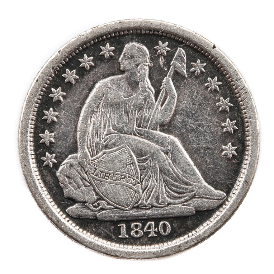 1840 O Liberty Seated Silver Dime