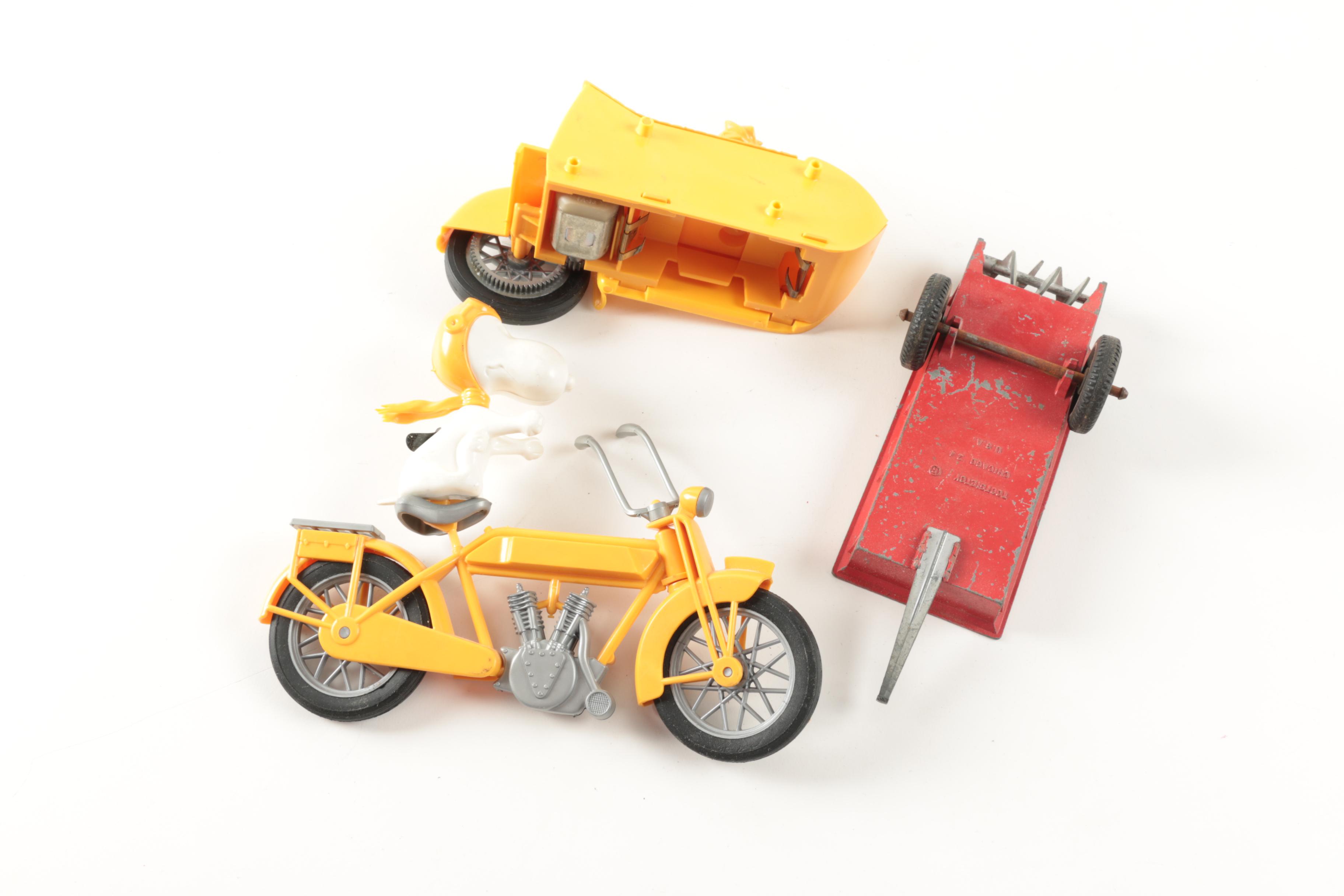 Vintage Model Kits and Assorted Toy Vehicles
