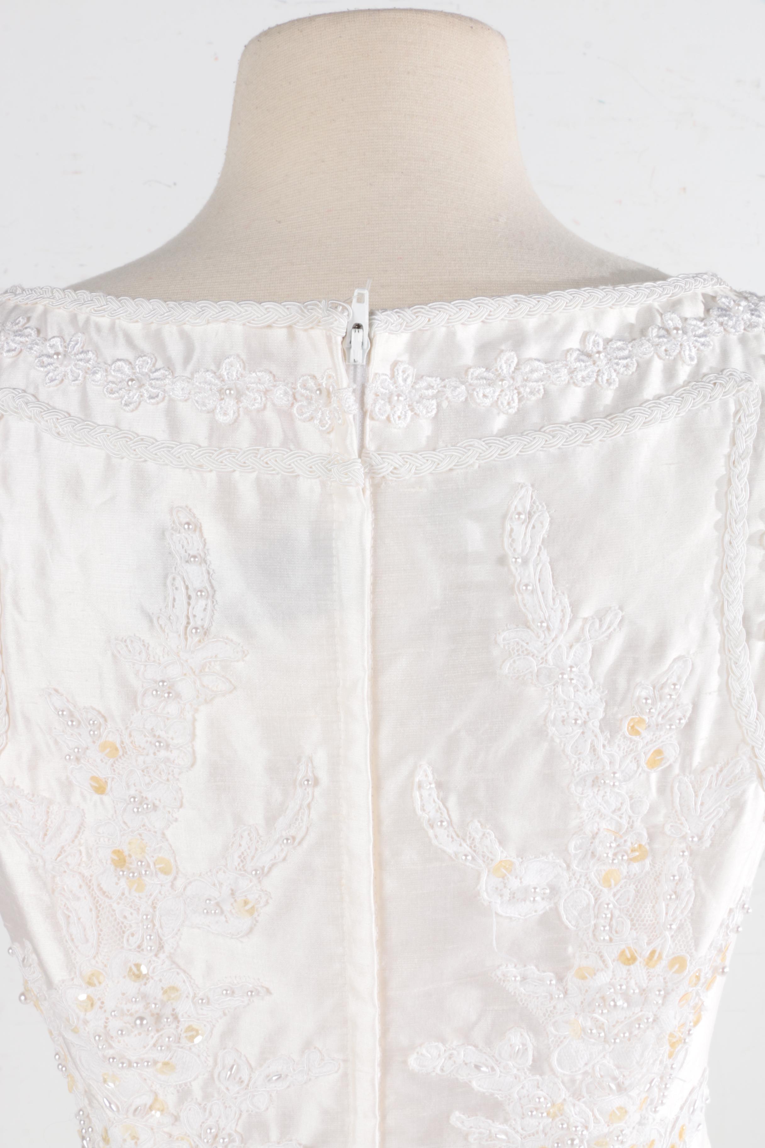 Demetrios Sleeveless Silk Wedding Gown