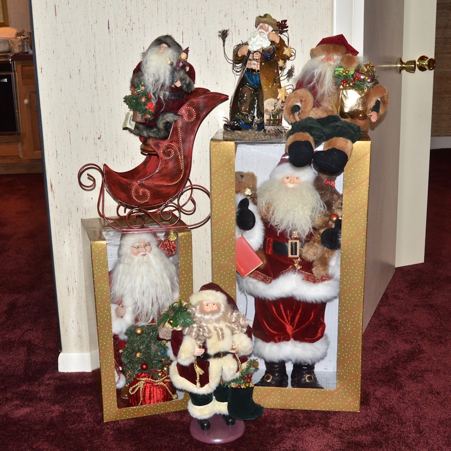 Vintage Style Holiday Santa Collection
