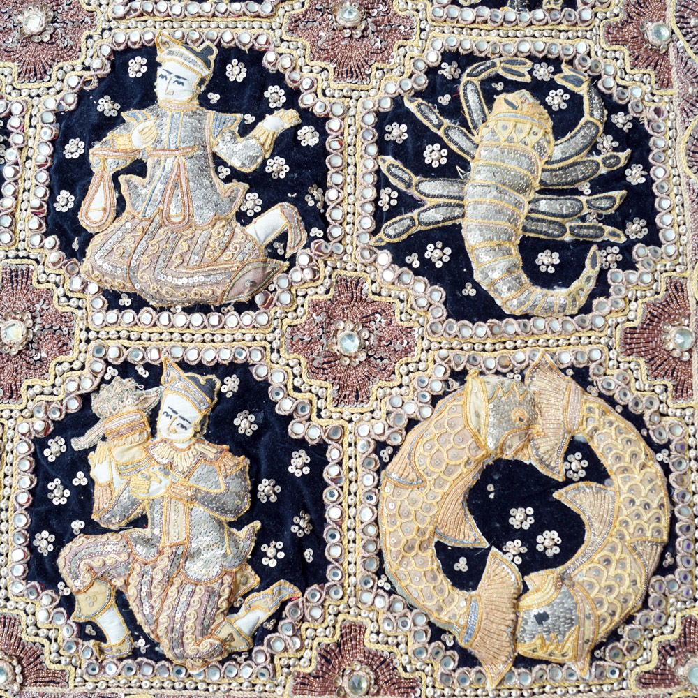 Ornate Burmese Style Kalaga Tapestry