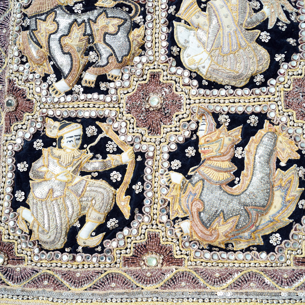 Ornate Burmese Style Kalaga Tapestry