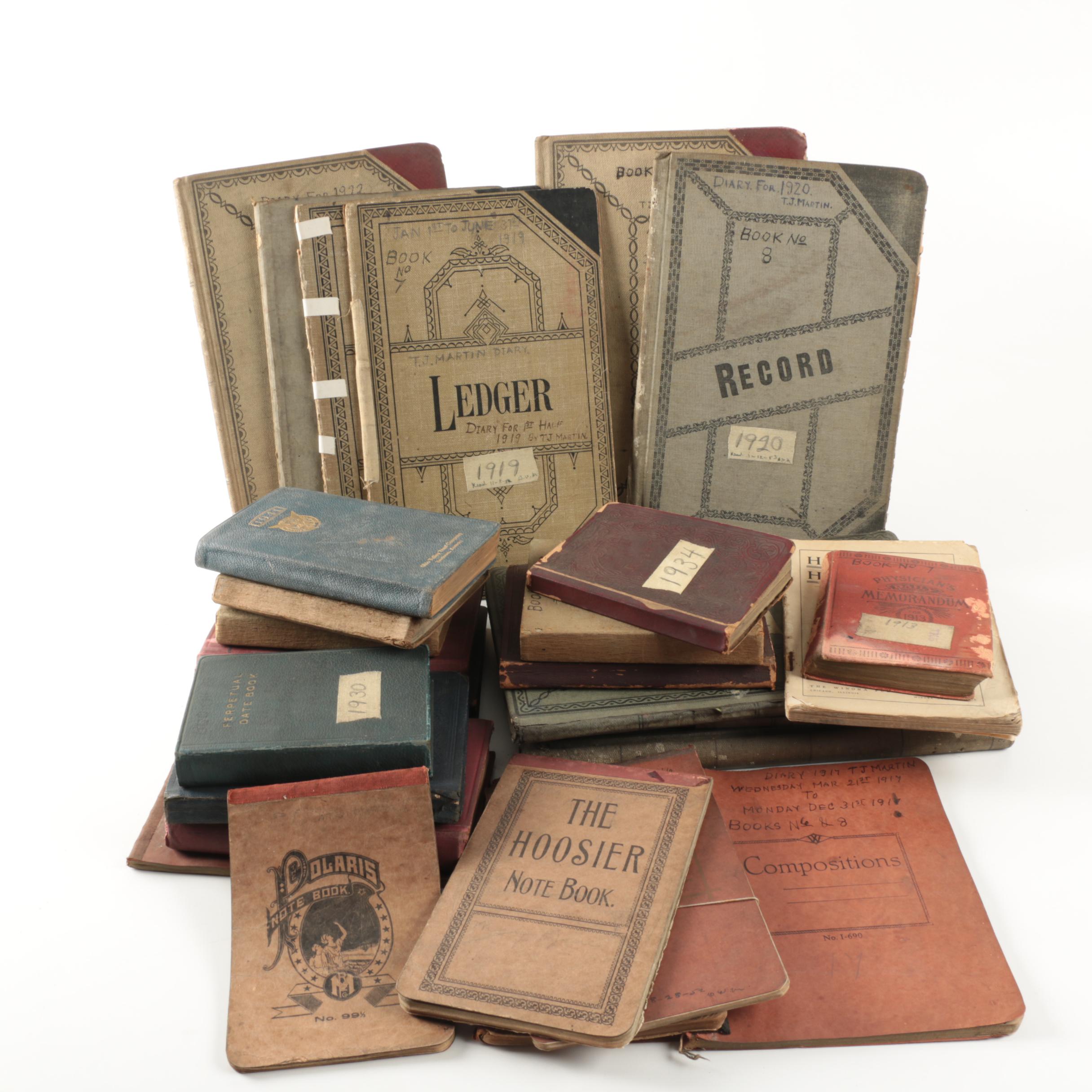 Early 20th Century Personal Diaries and Ledgers