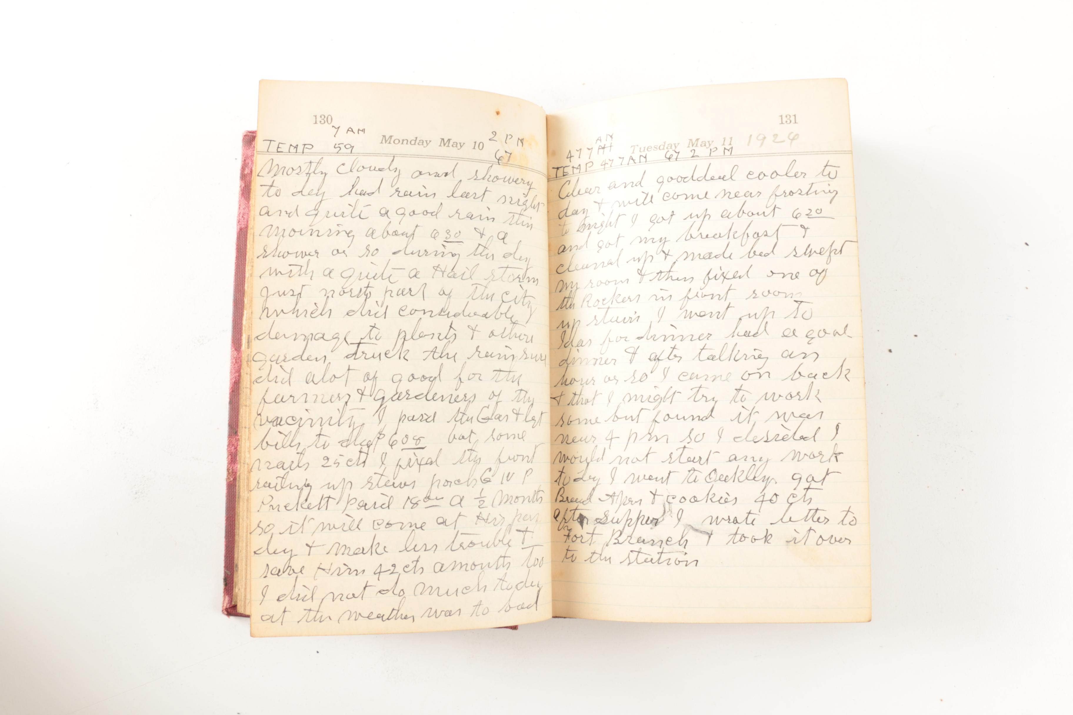 Early 20th Century Personal Diaries and Ledgers
