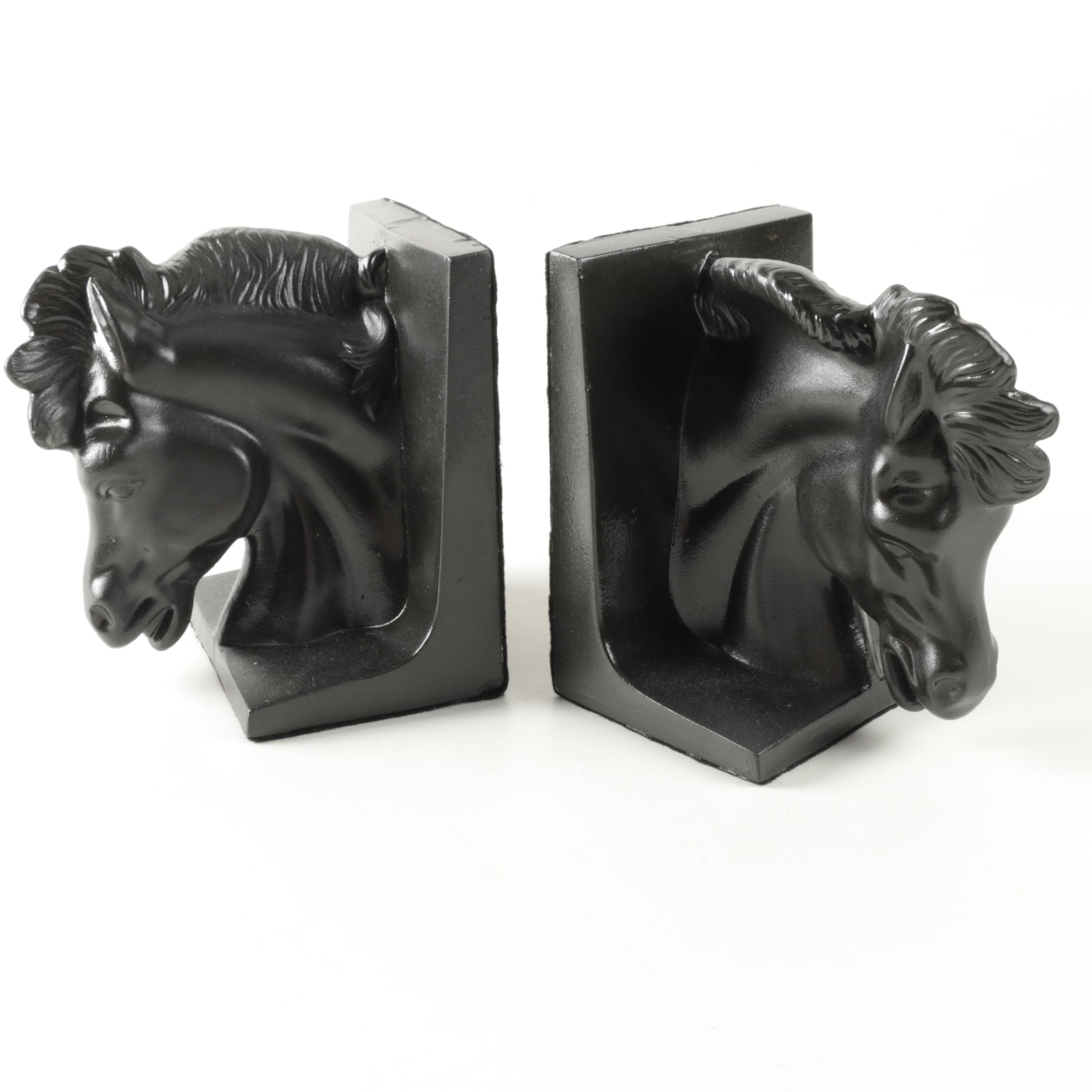 Pair of Horse Head Bookends