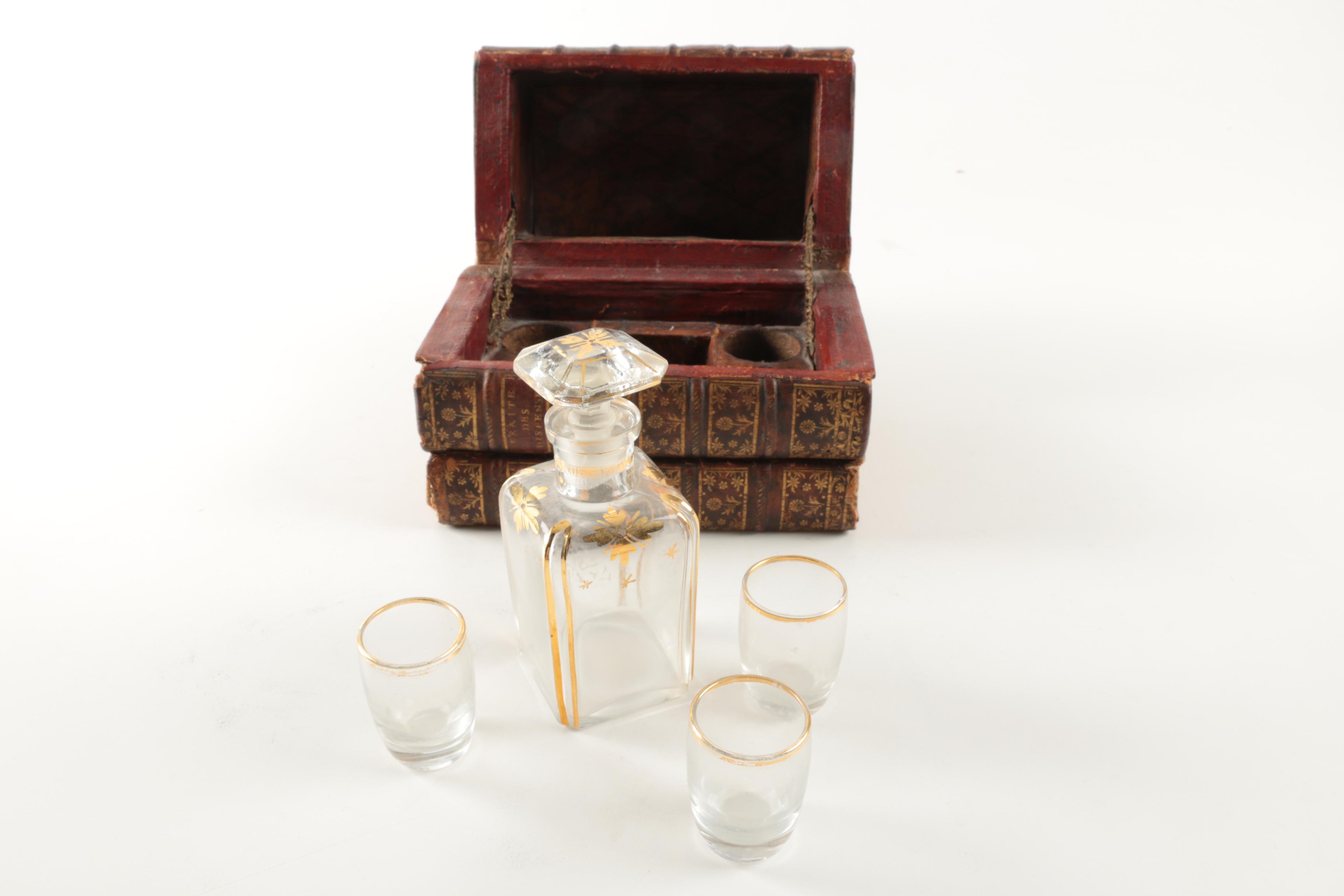 Antique Books Shaped Liquor Box