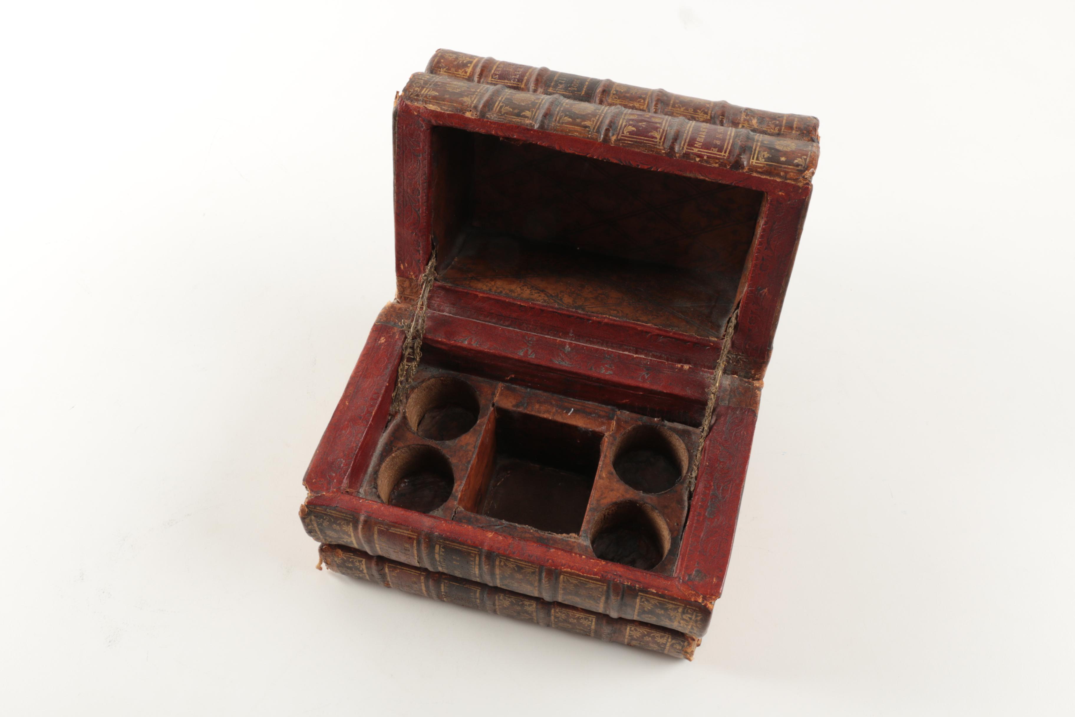 Antique Books Shaped Liquor Box