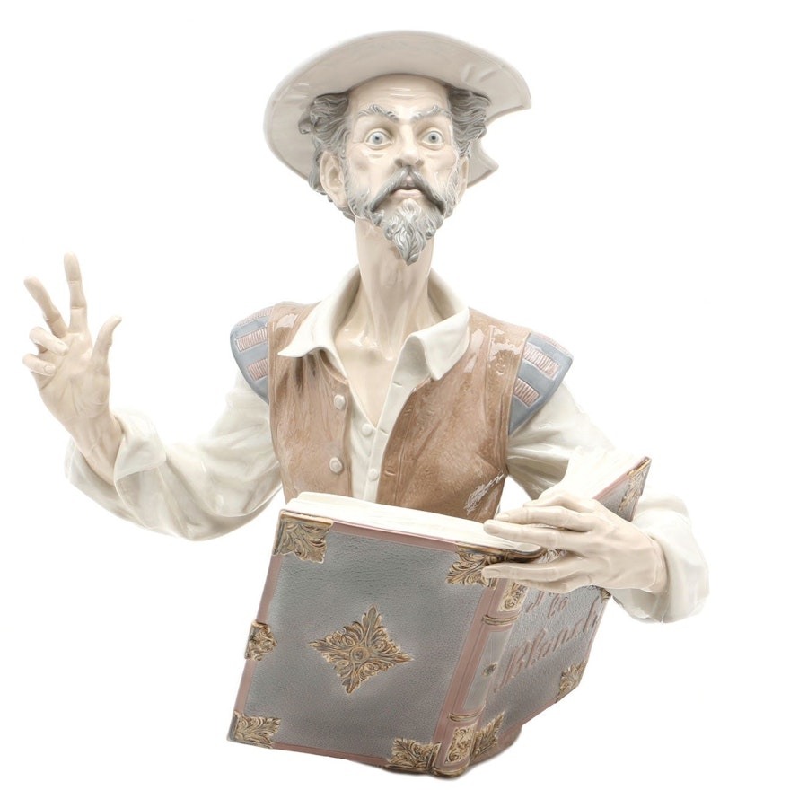Large Lladro Porcelain Figure "Listen to Don Quixote"