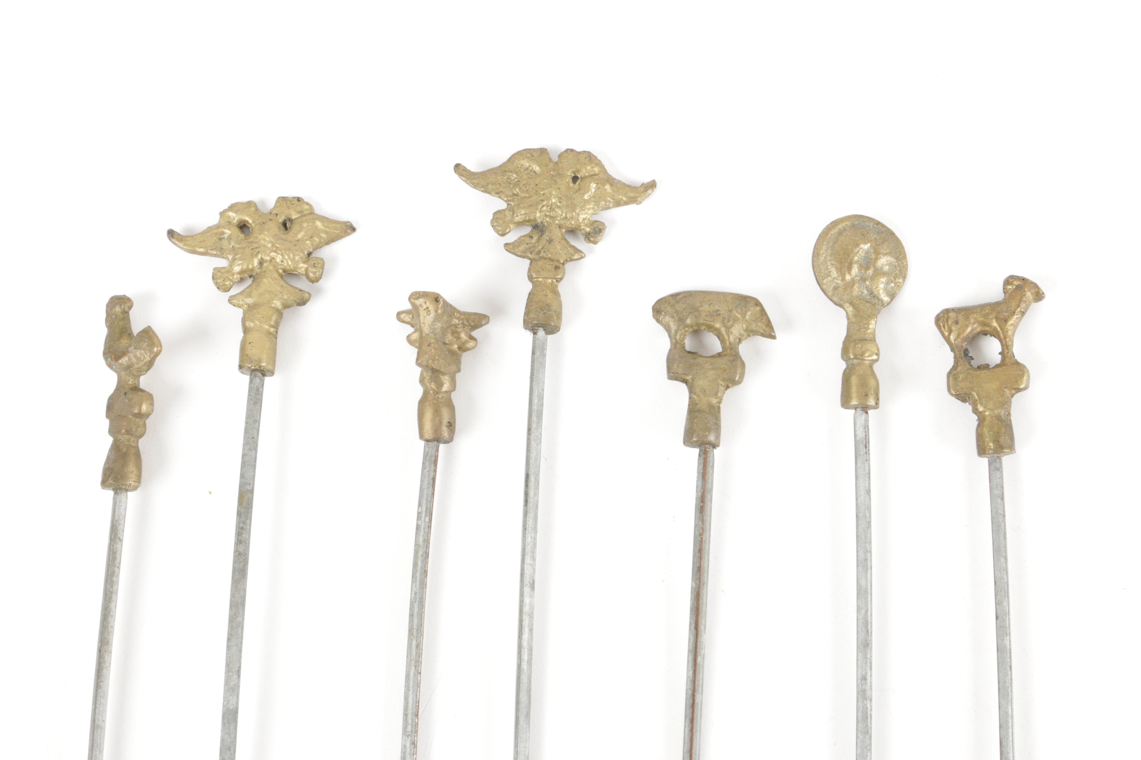 Vintage Harness Horse Brass and Brass Skewers
