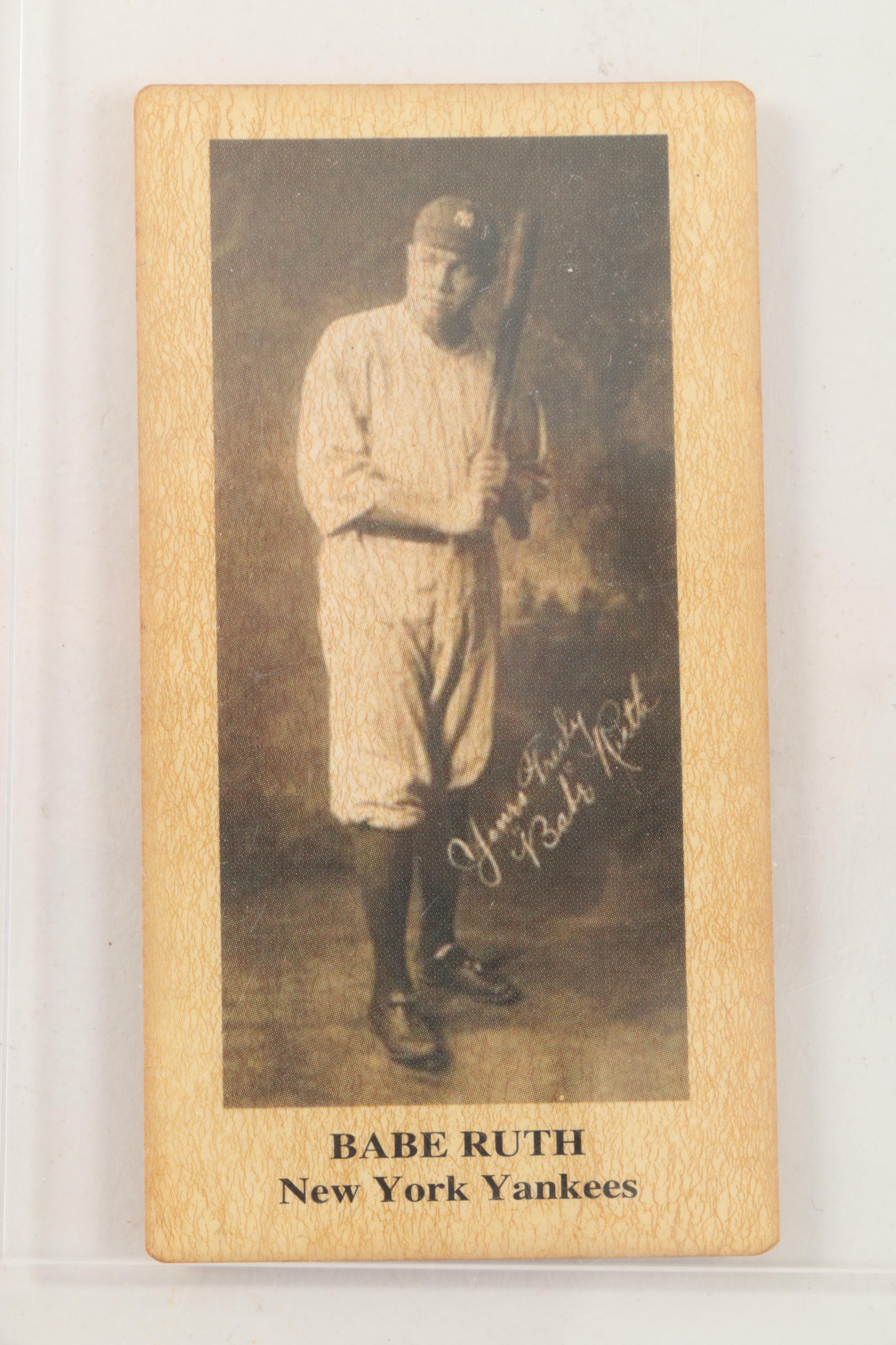 Three Vintage Black and White Baseball Cards