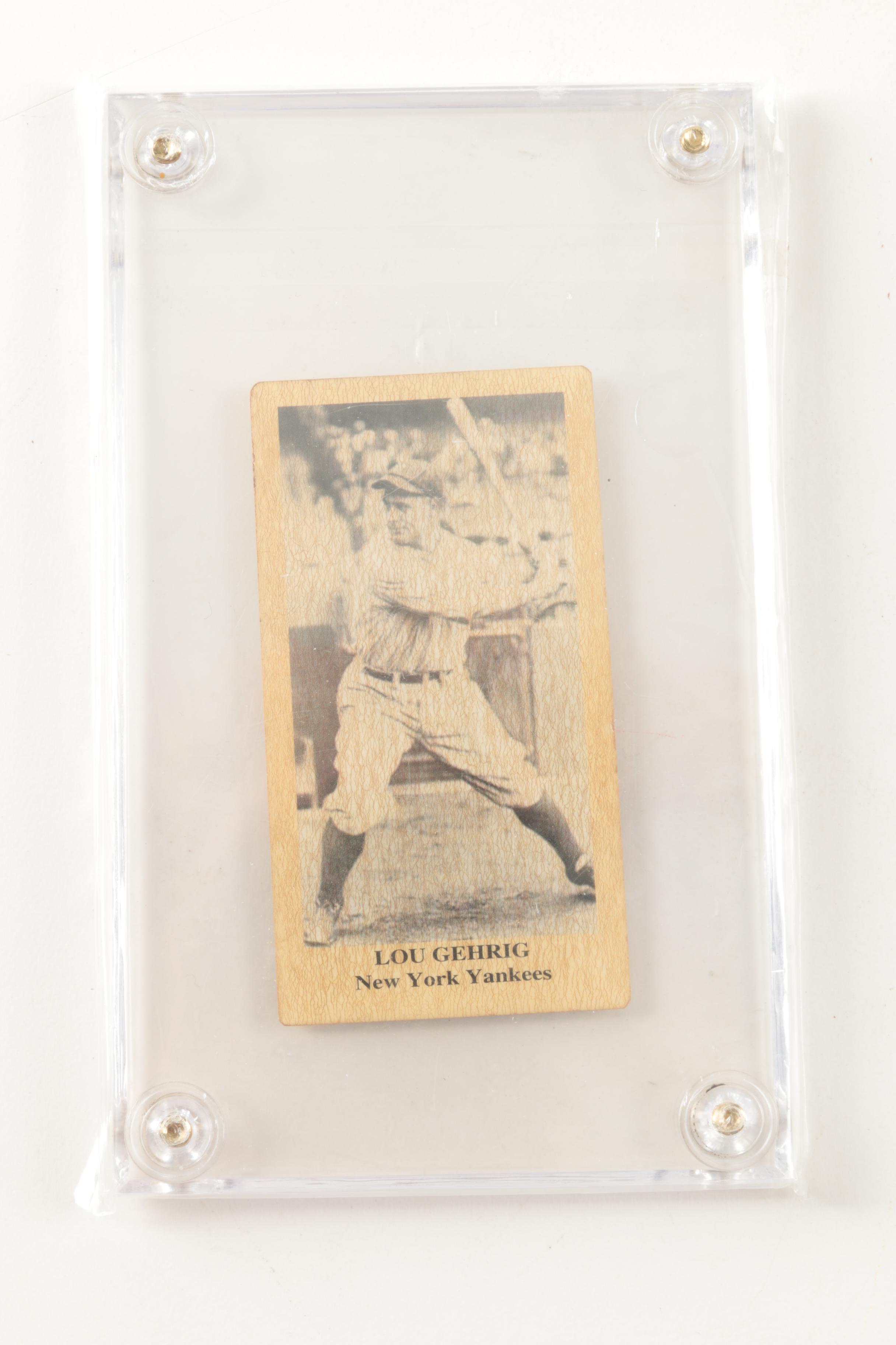 Three Vintage Black and White Baseball Cards