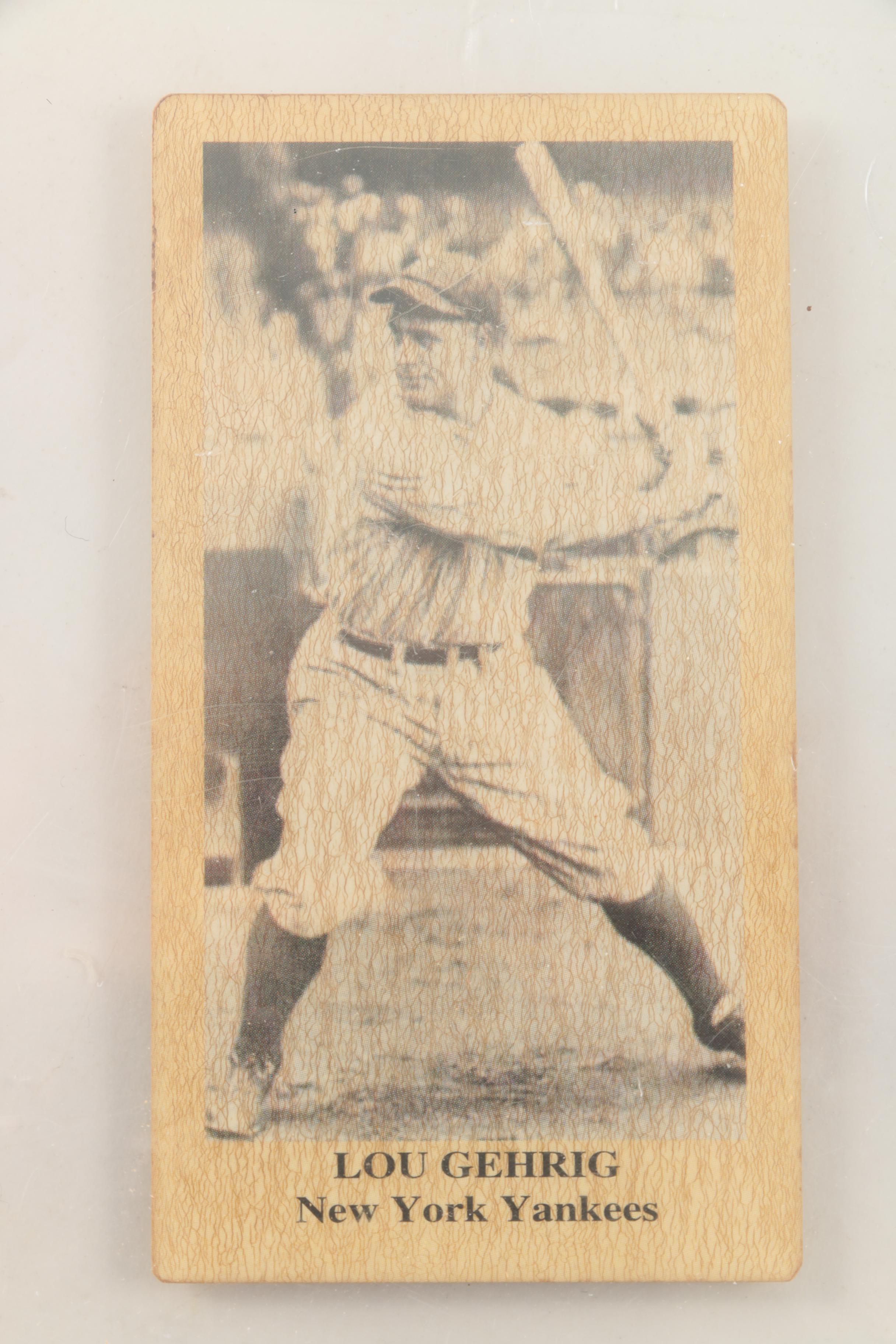 Three Vintage Black and White Baseball Cards