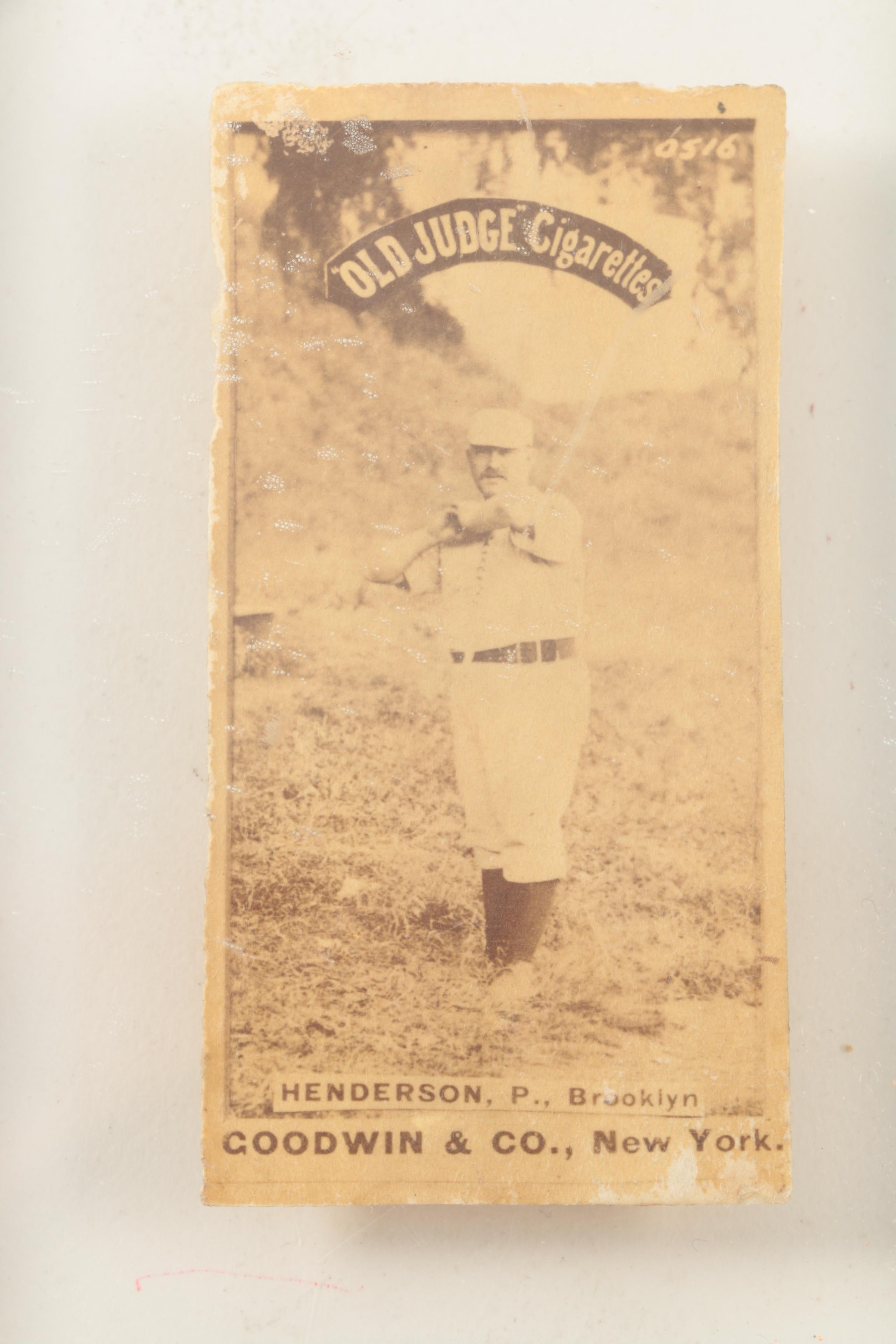 Three Vintage Black and White Baseball Cards