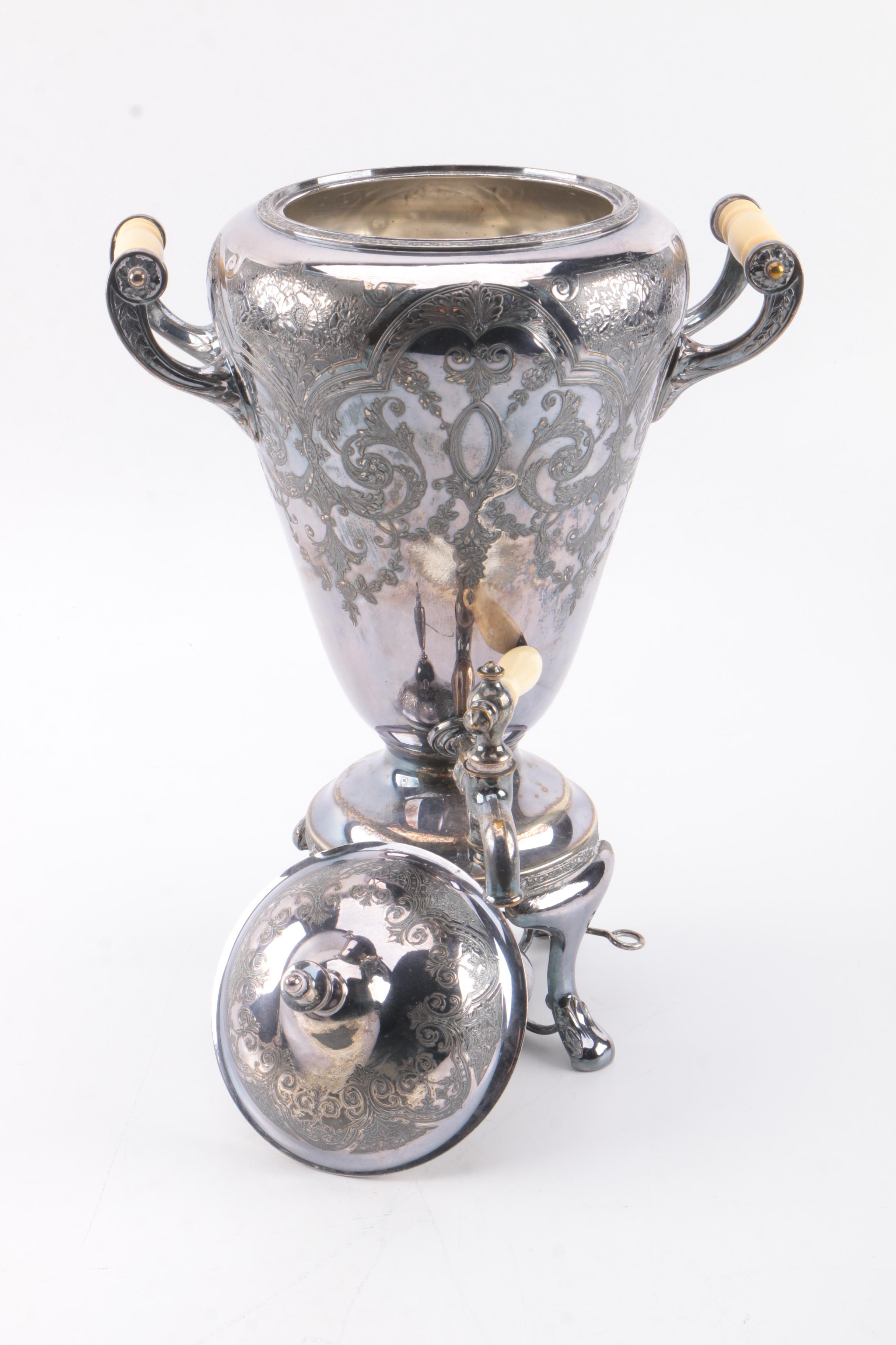 International Silver Co. Wilcox "Paisley" Silver Plate Hot Water Urn and More