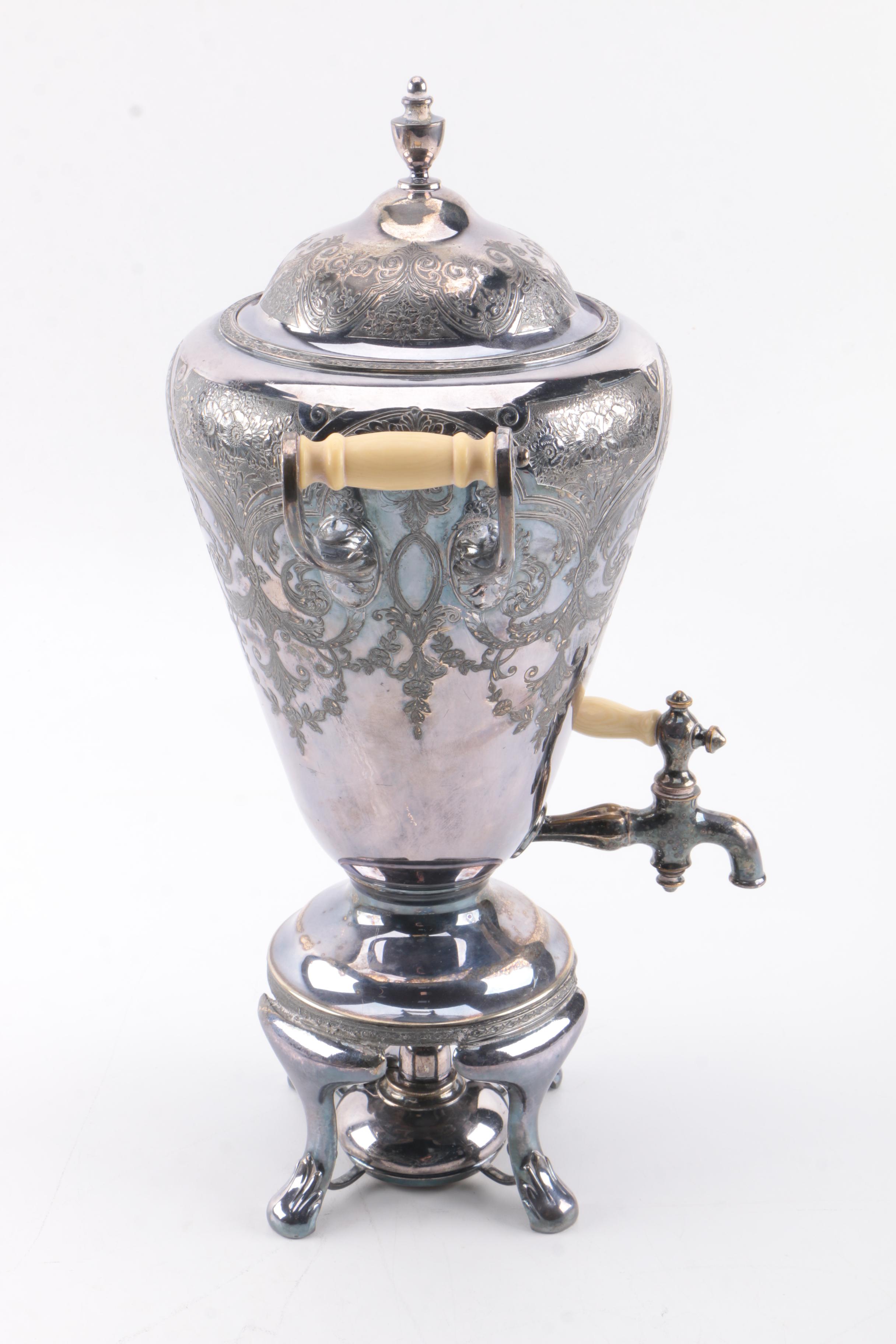 International Silver Co. Wilcox "Paisley" Silver Plate Hot Water Urn and More