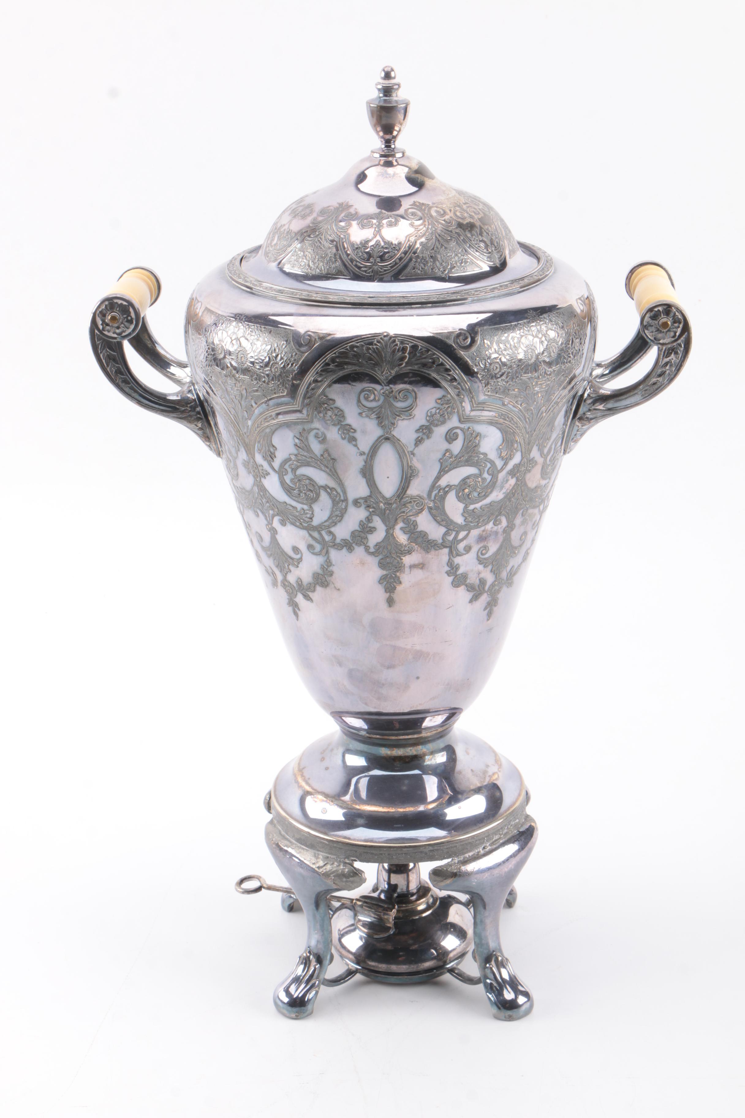 International Silver Co. Wilcox "Paisley" Silver Plate Hot Water Urn and More