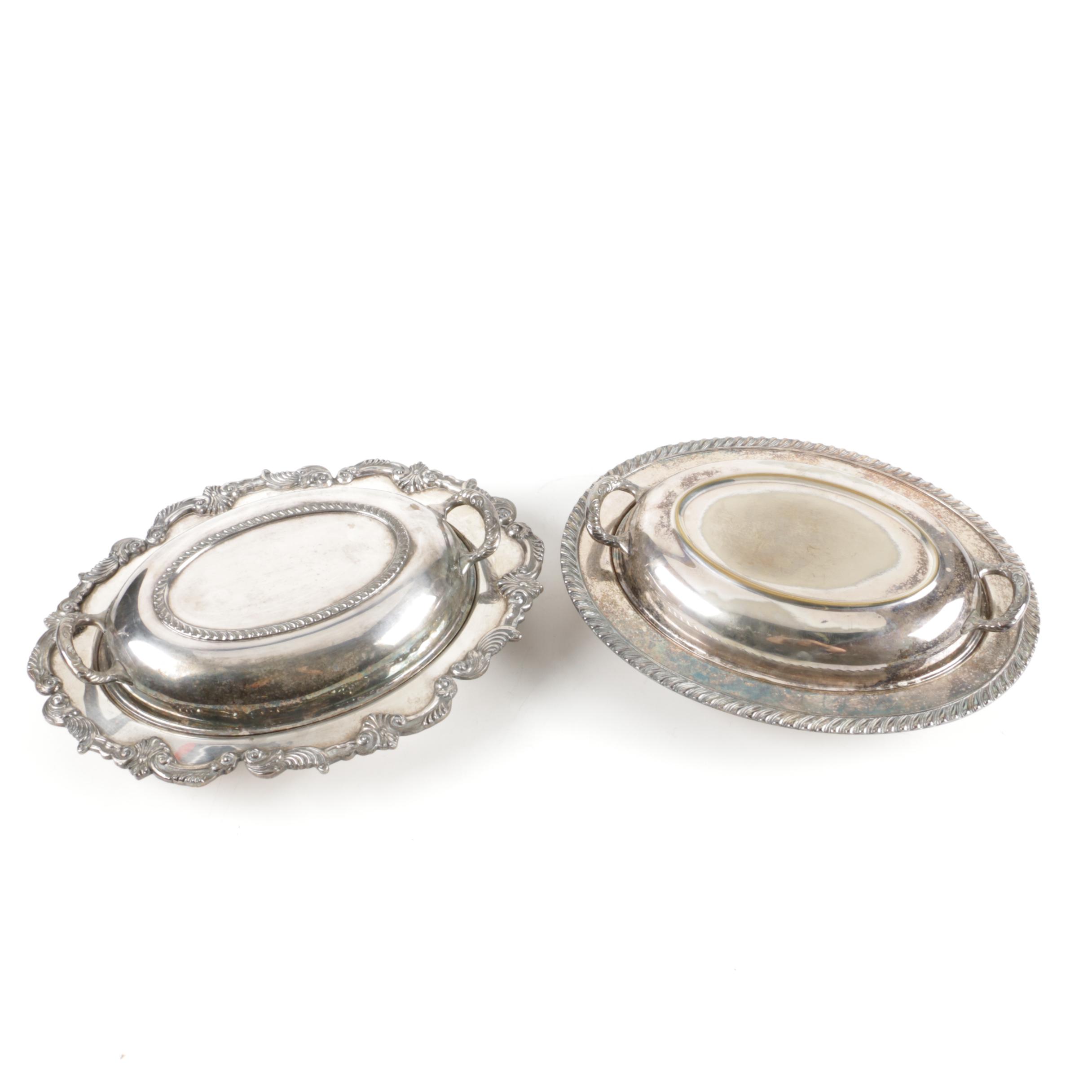 Silver Plate Covered Vegetable Dishes