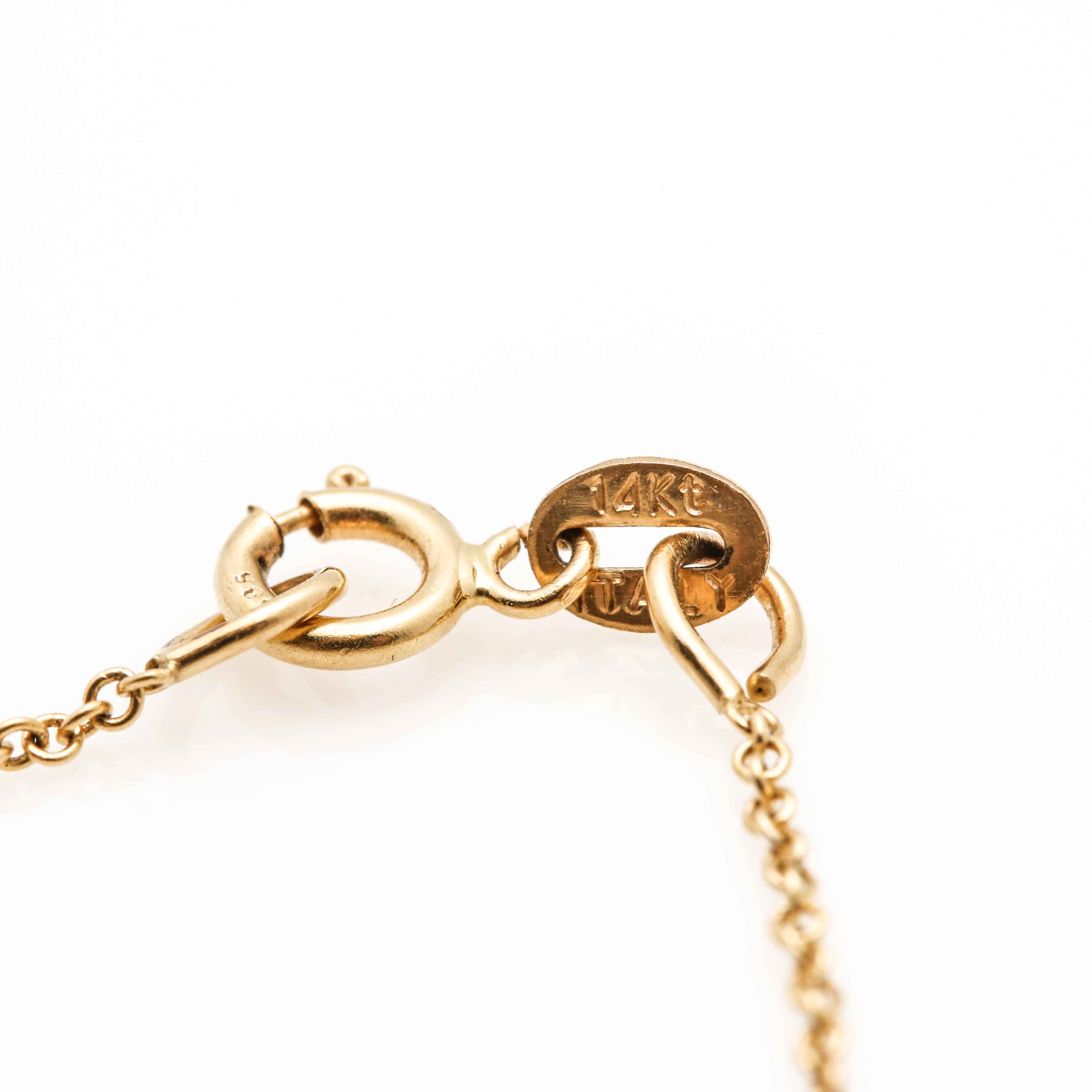 14K Yellow Gold Diamond Branch Necklace