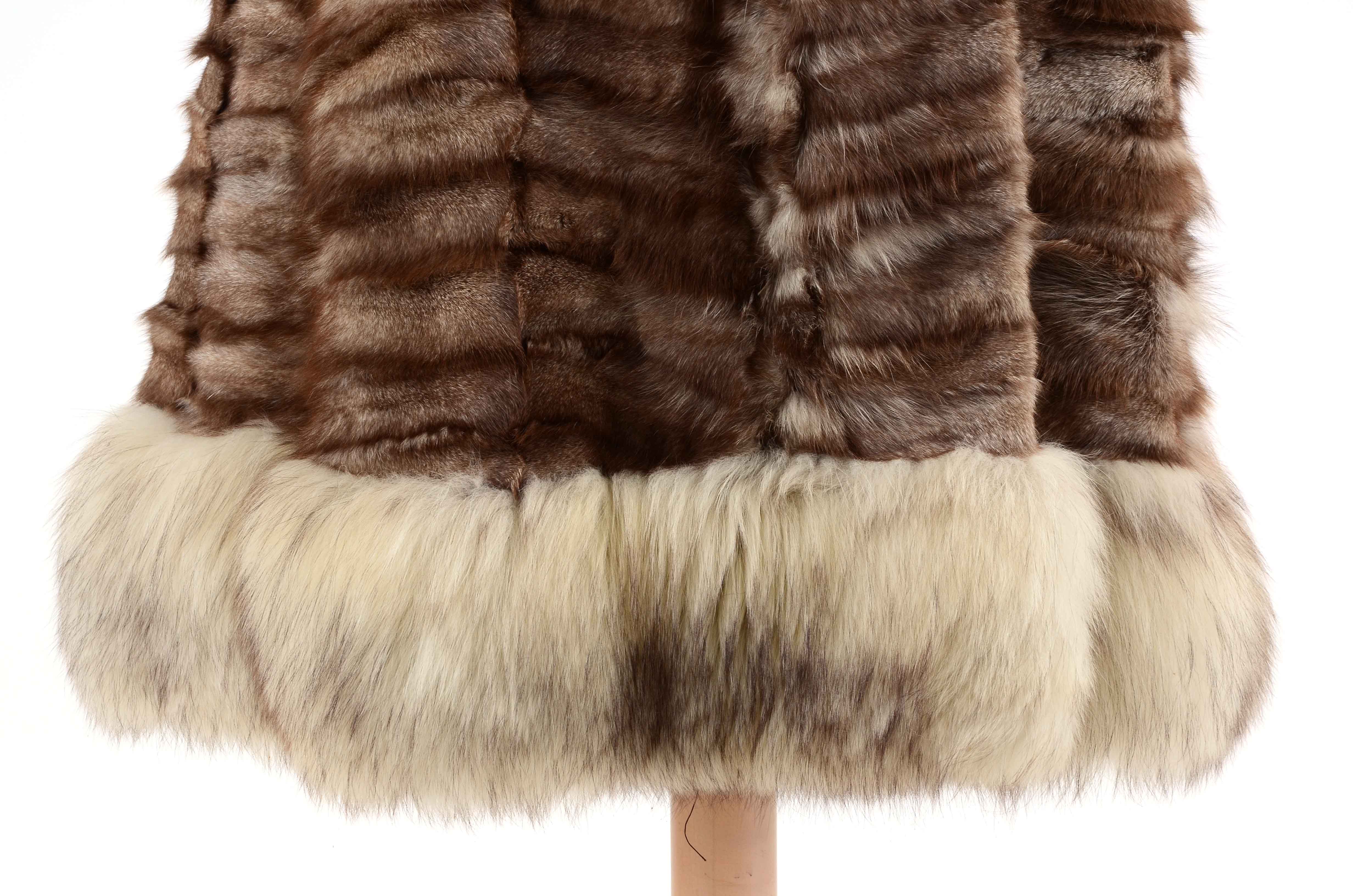 Vintage Hopper Furs Squirrel Fur Coat Trimmed in Fox Fur