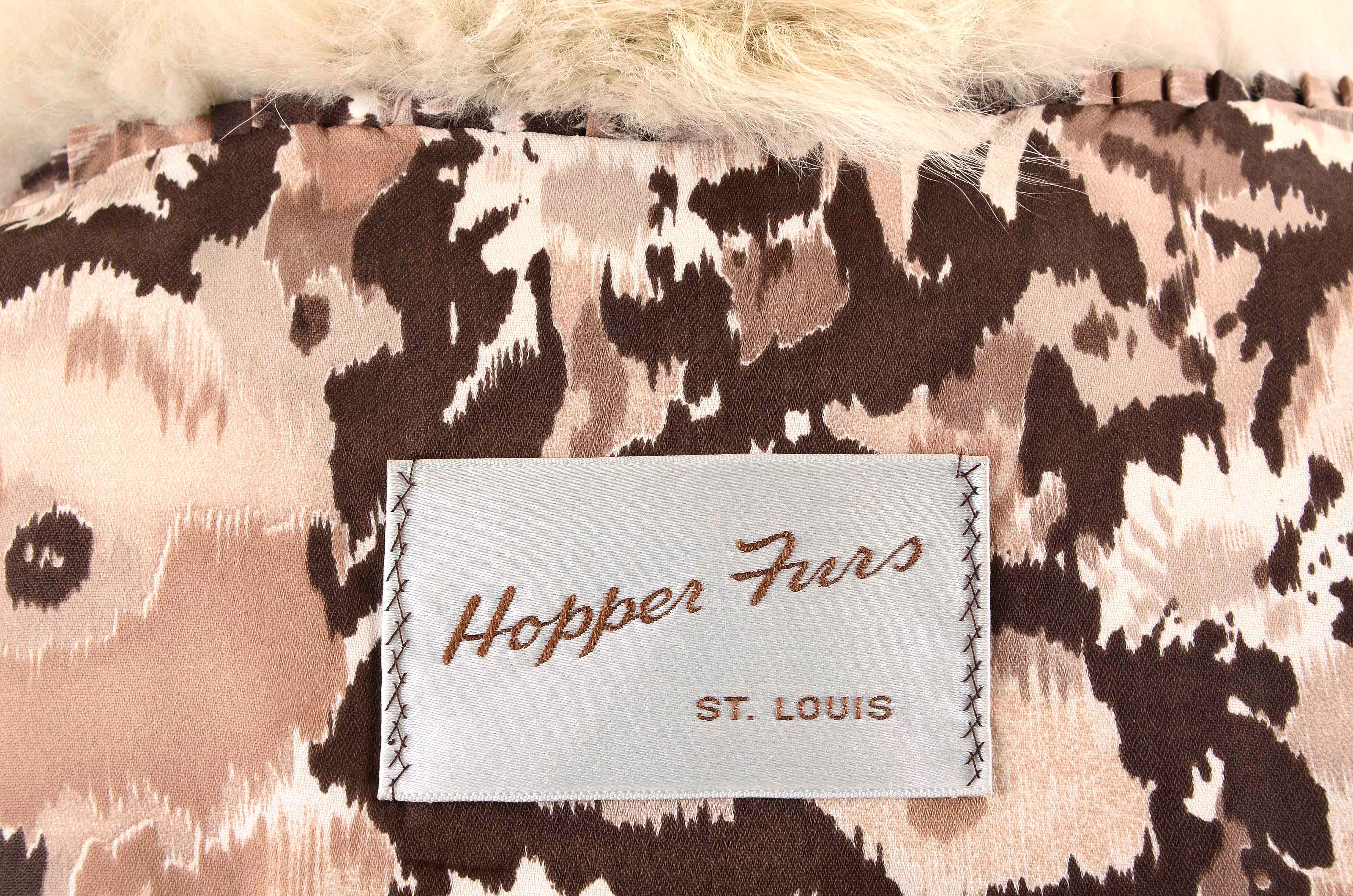 Vintage Hopper Furs Squirrel Fur Coat Trimmed in Fox Fur