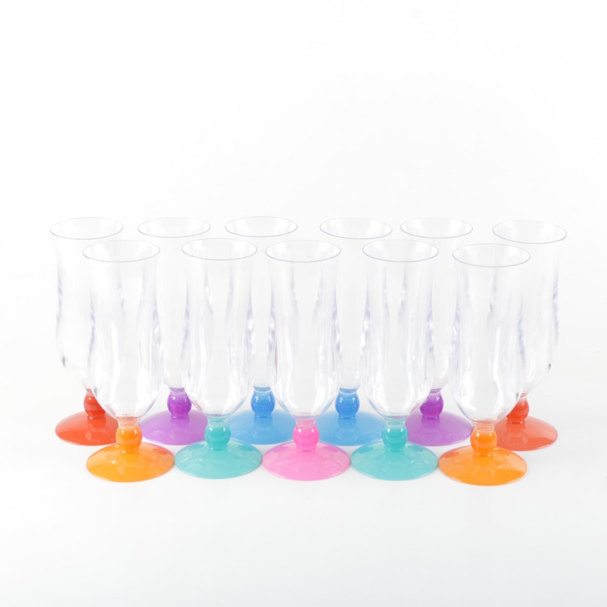 Multi-Colored Plastic Stemware