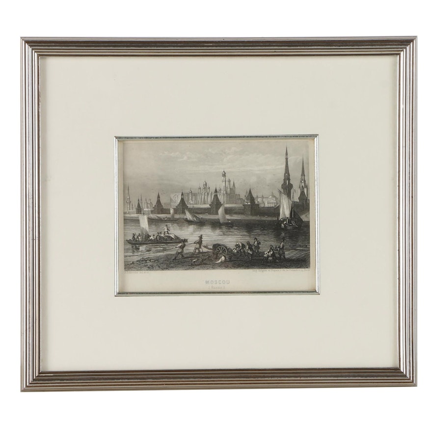 J.Schroeder Engraving on Paper "Moscou"