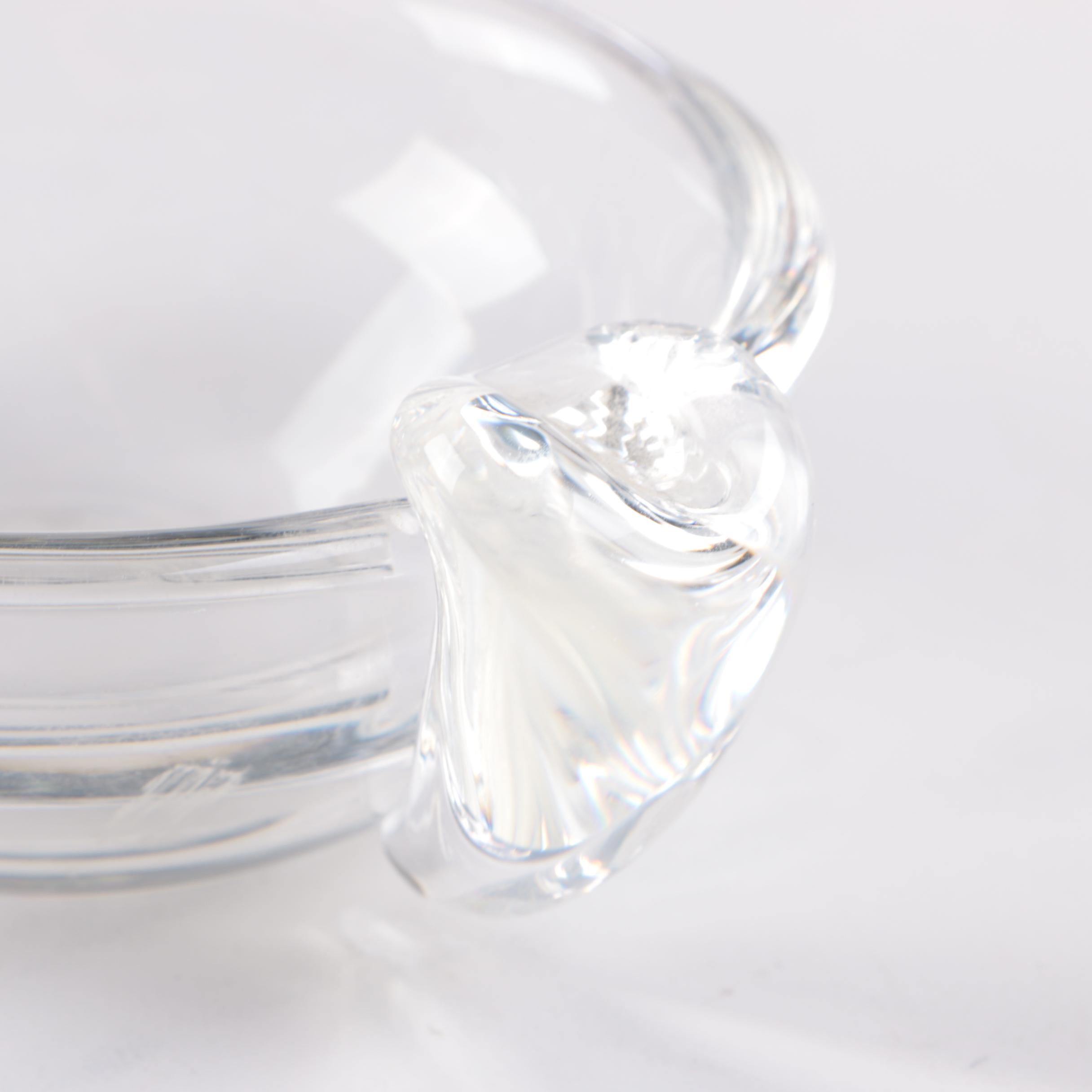 Group of Steuben Glass Bowl and Ash Receiver