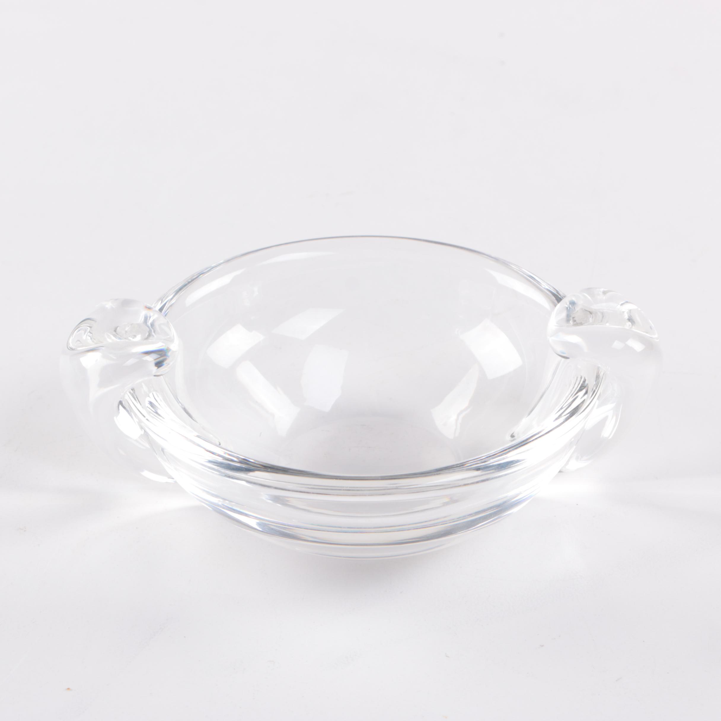 Group of Steuben Glass Bowl and Ash Receiver