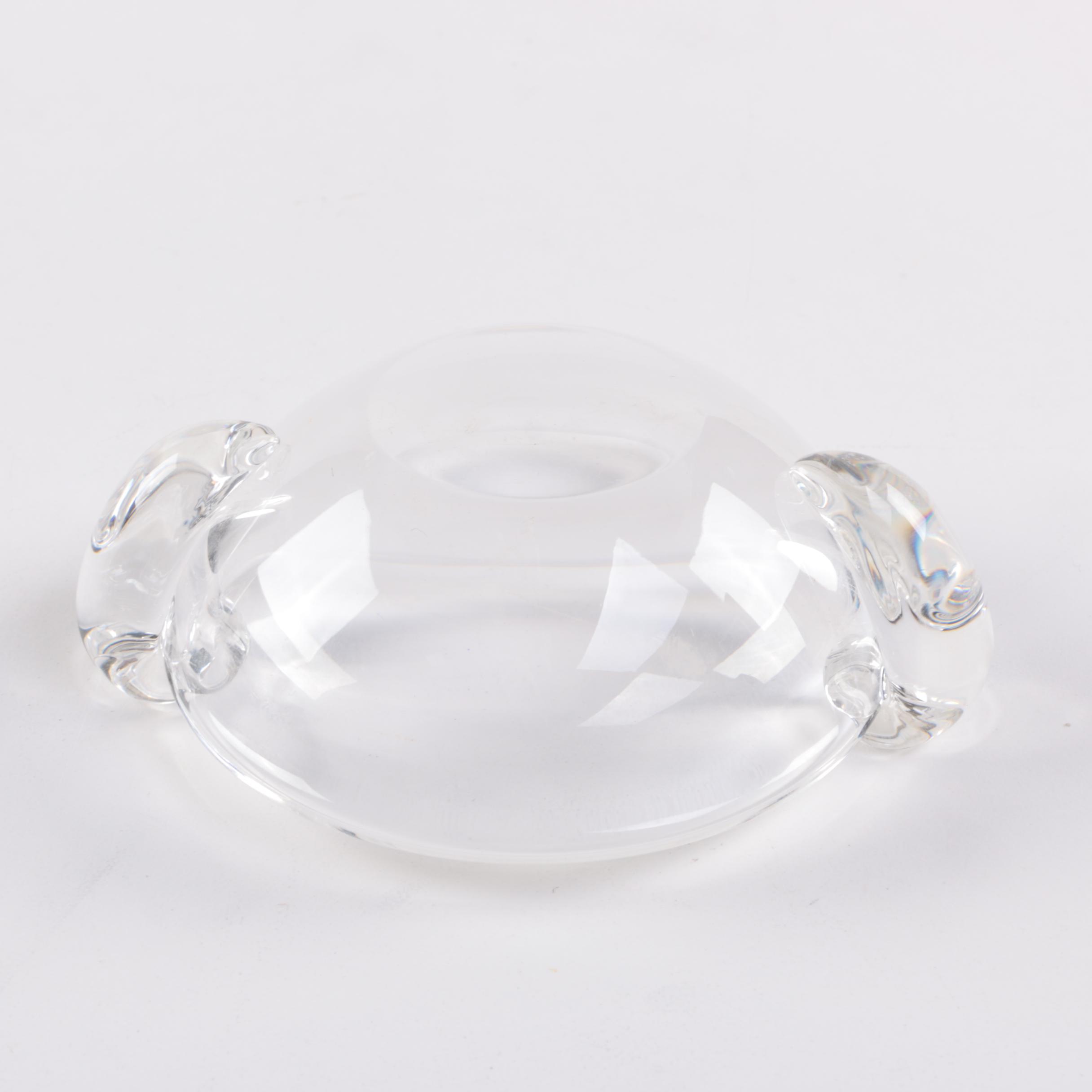 Group of Steuben Glass Bowl and Ash Receiver