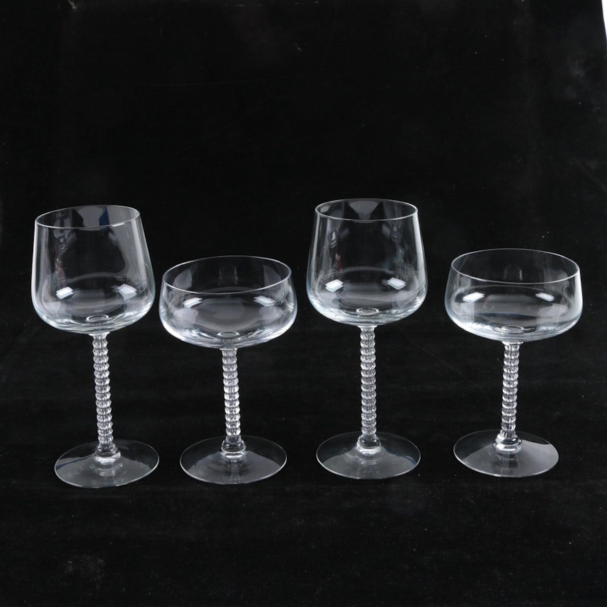 Stemware with Ribbed Accents