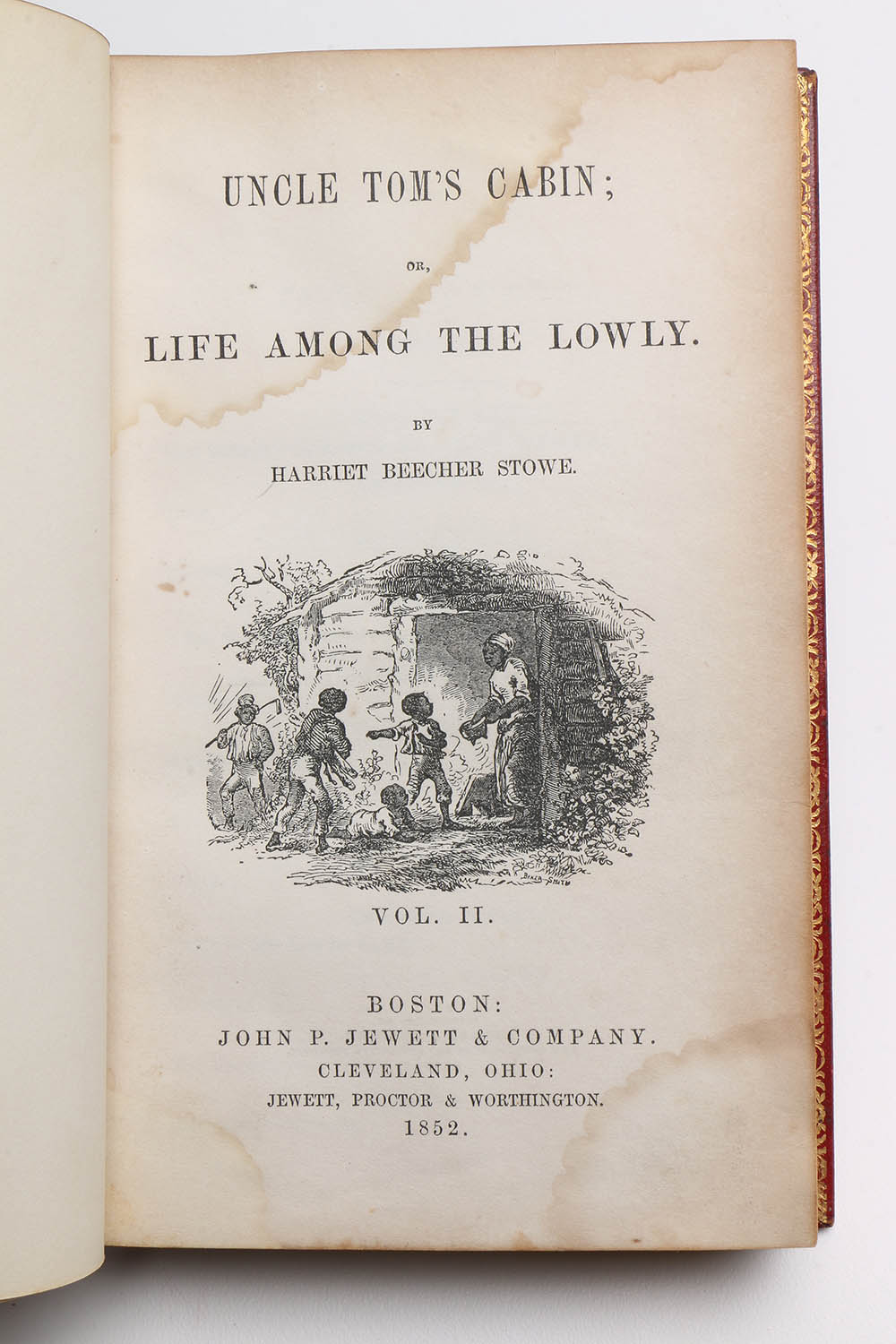 1852 Early Edition "Uncle Tom's Cabin" by Harriet Beecher Stowe
