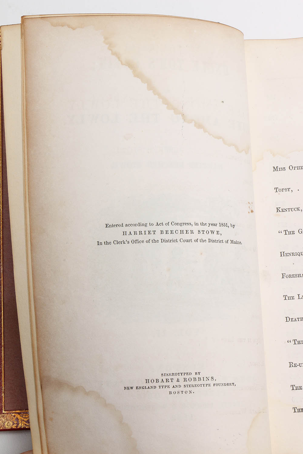 1852 Early Edition "Uncle Tom's Cabin" by Harriet Beecher Stowe