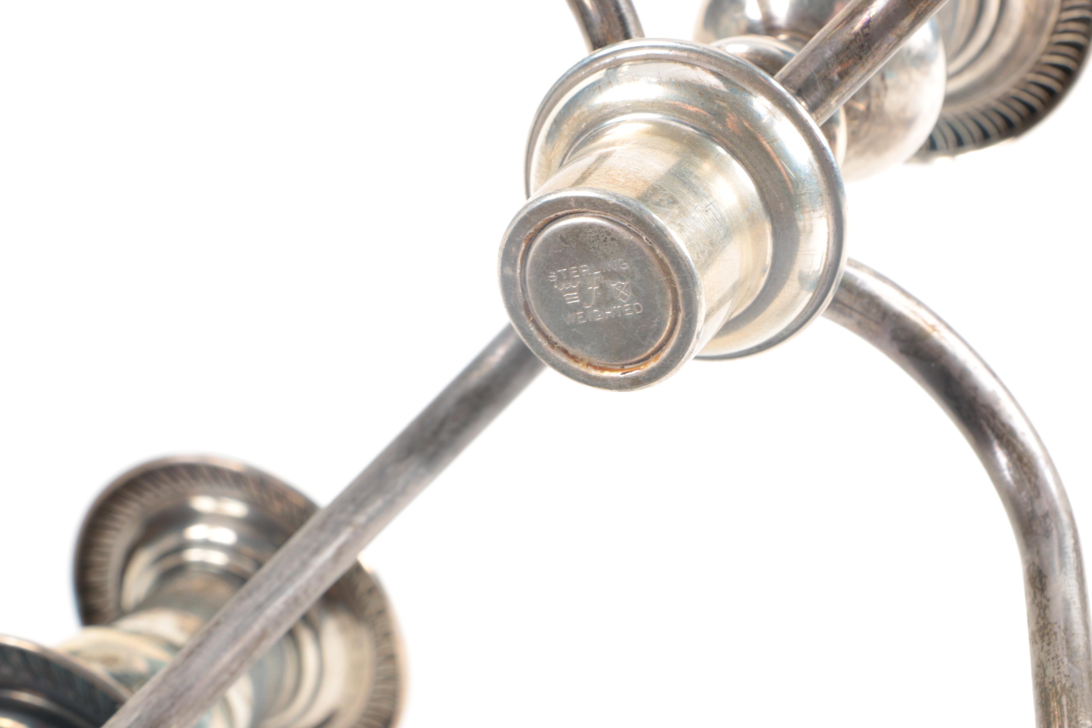 Weighted Sterling Candelabra and Candlesticks Including Fisher Silversmiths