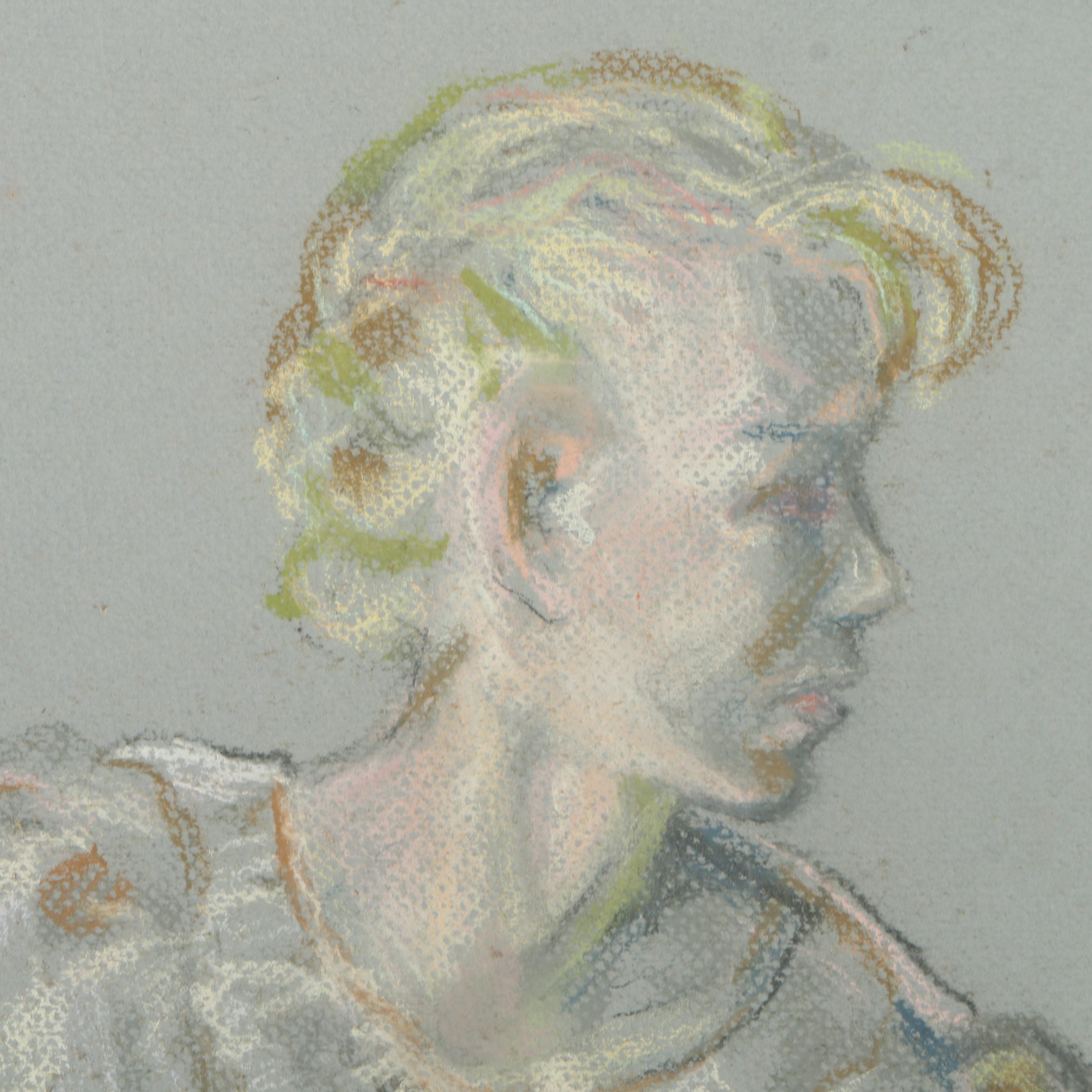 Ceacy Hailey Pastel Drawing "Dee Dee and Peggy Sue"