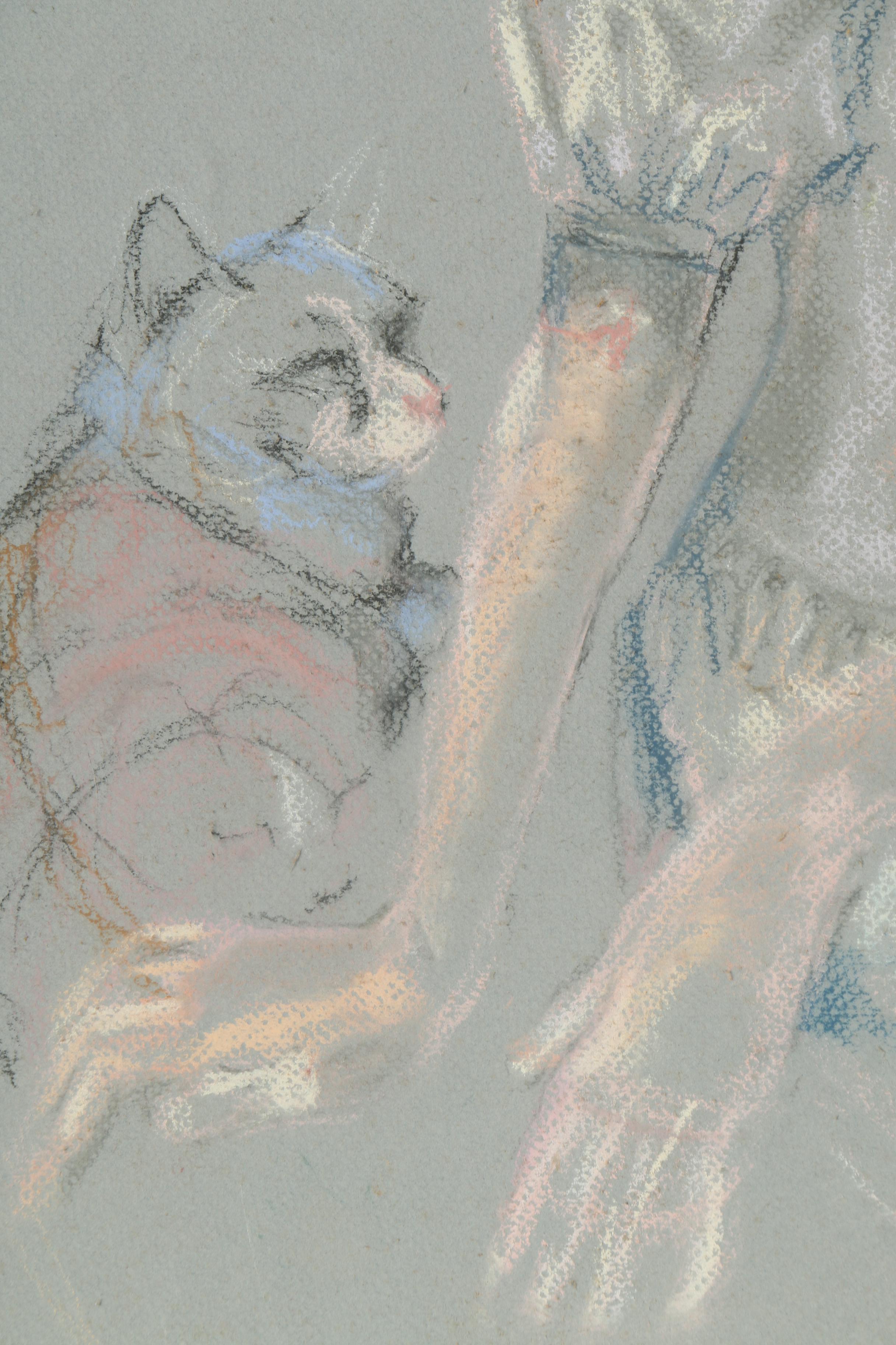 Ceacy Hailey Pastel Drawing "Dee Dee and Peggy Sue"