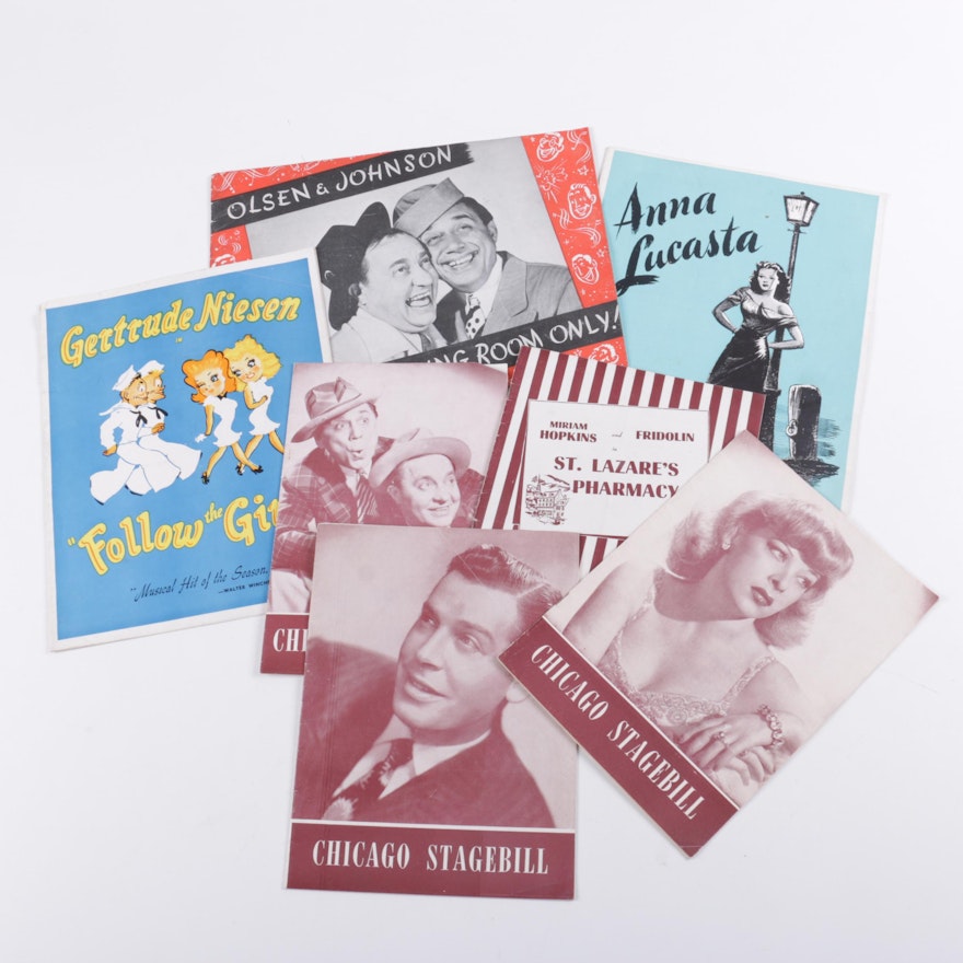 Five Vintage 1940s Stagebills
