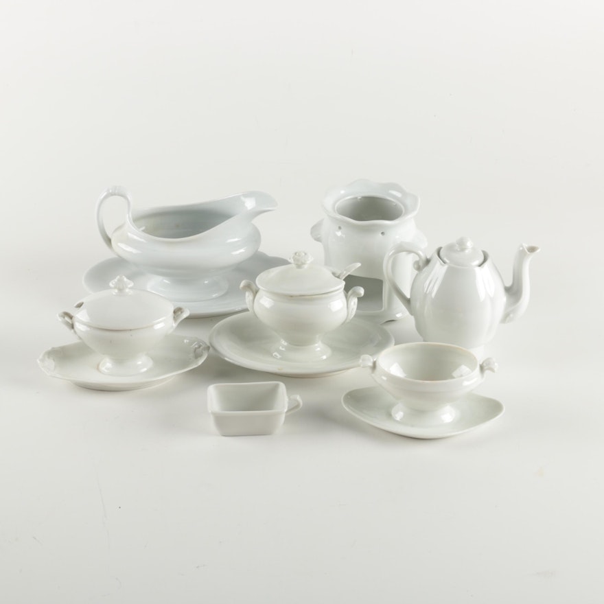 White Ceramic Tableware and Serveware