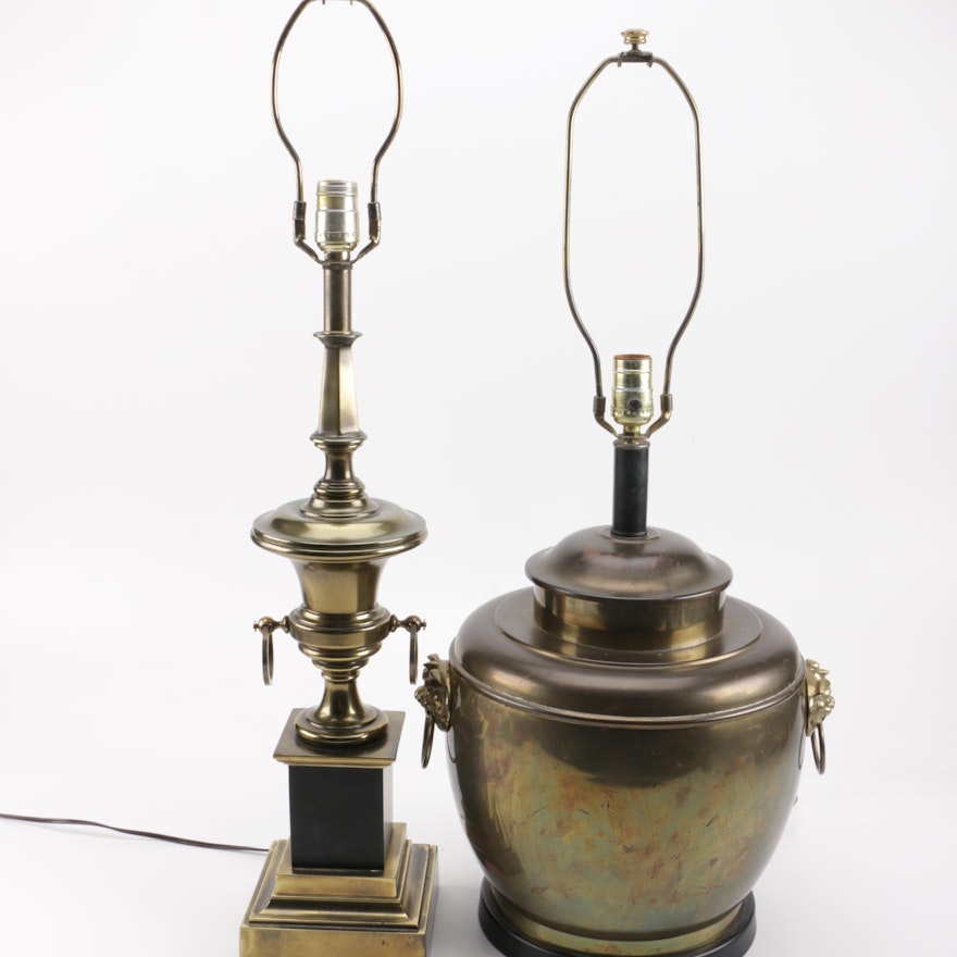 Urn Style Brass Table Lamps