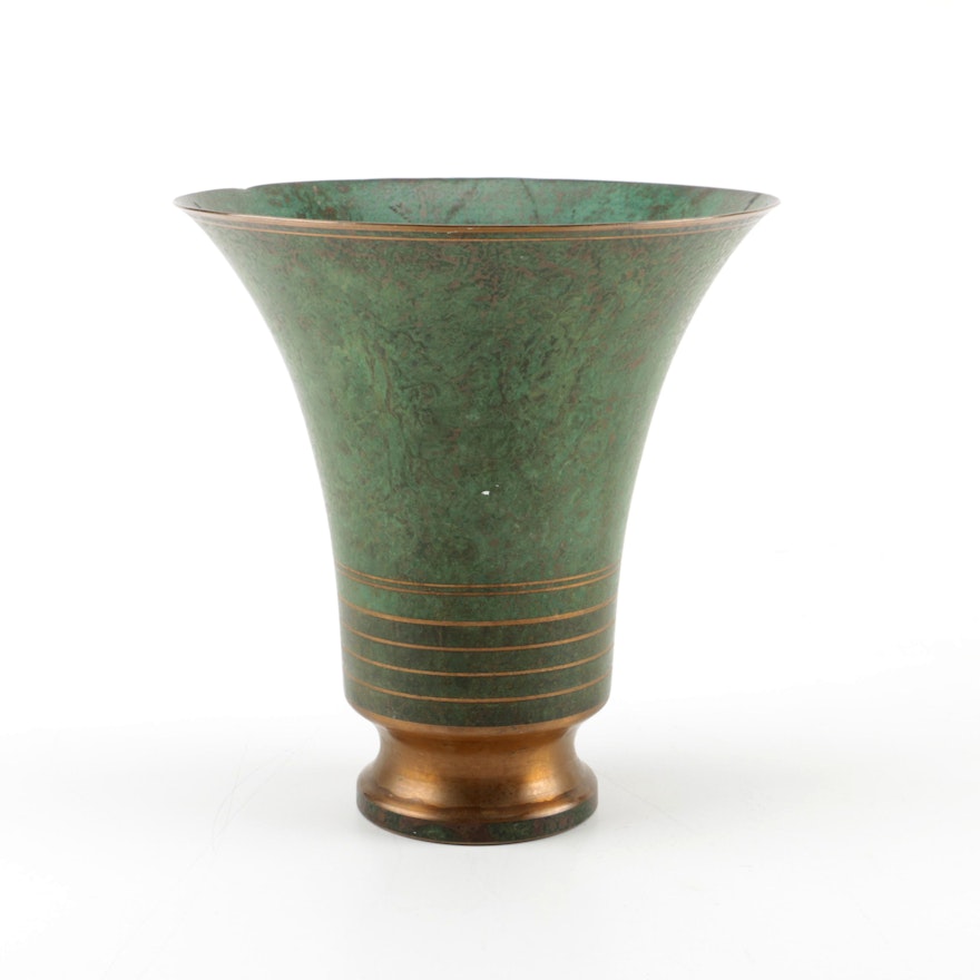 Green and Brass Vase