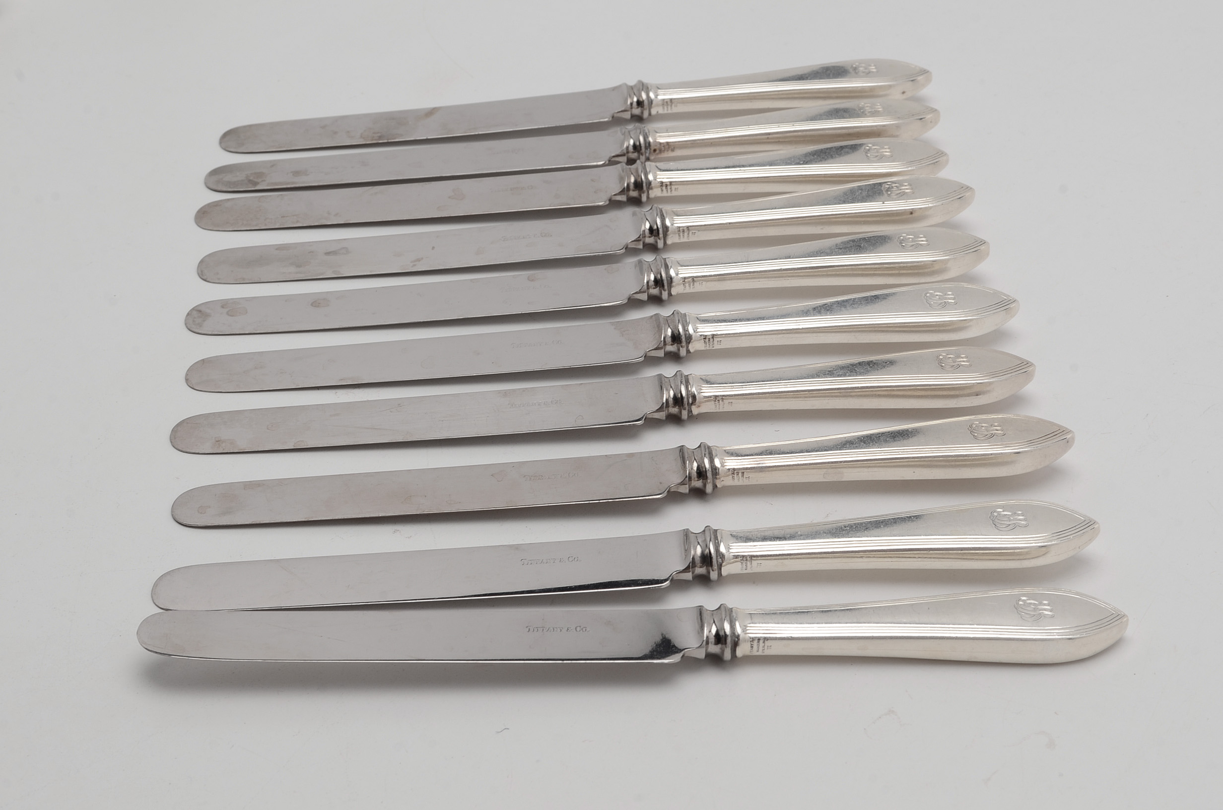 Tiffany & Co. "Reeded Edge" Sterling Flatware, Eighty-Six Pieces in Total