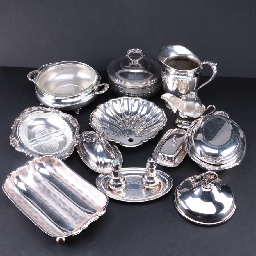 Silver Plate Servingware Featuring the English Silver Mfg. Corp.