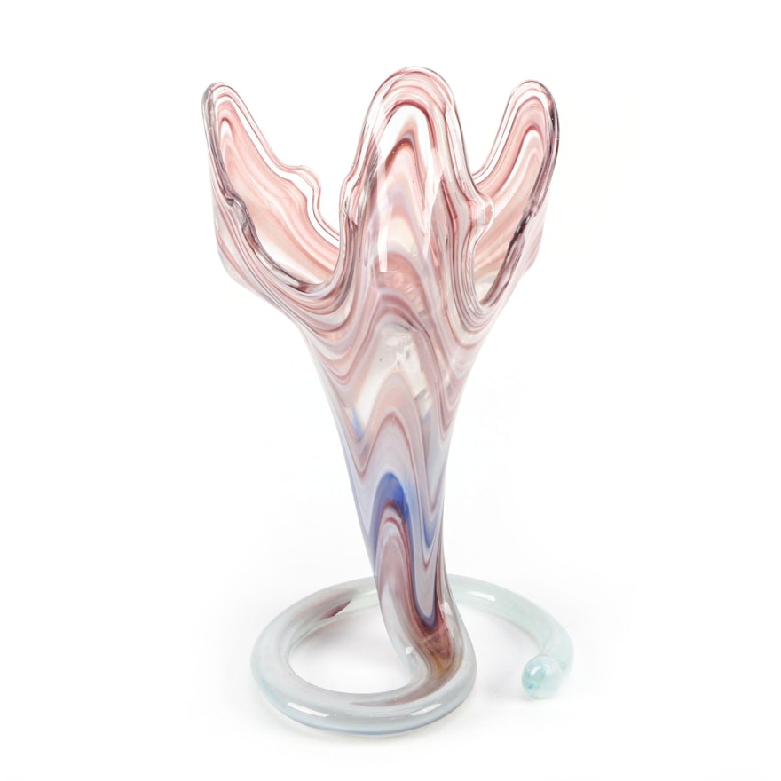 Multiglass Vase with Coiled Stand