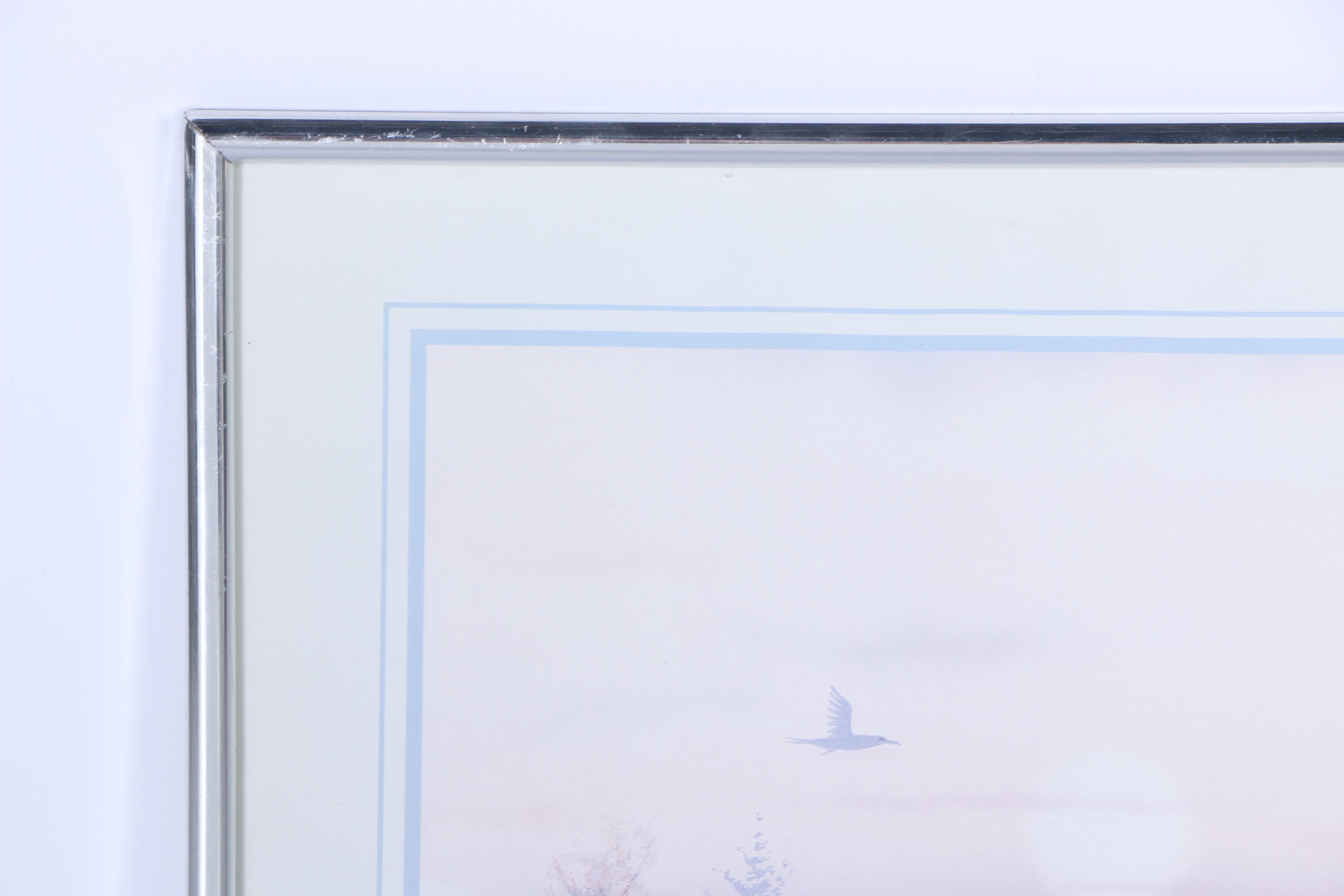 Ashato L. Offset Lithograph of Winter Landscape