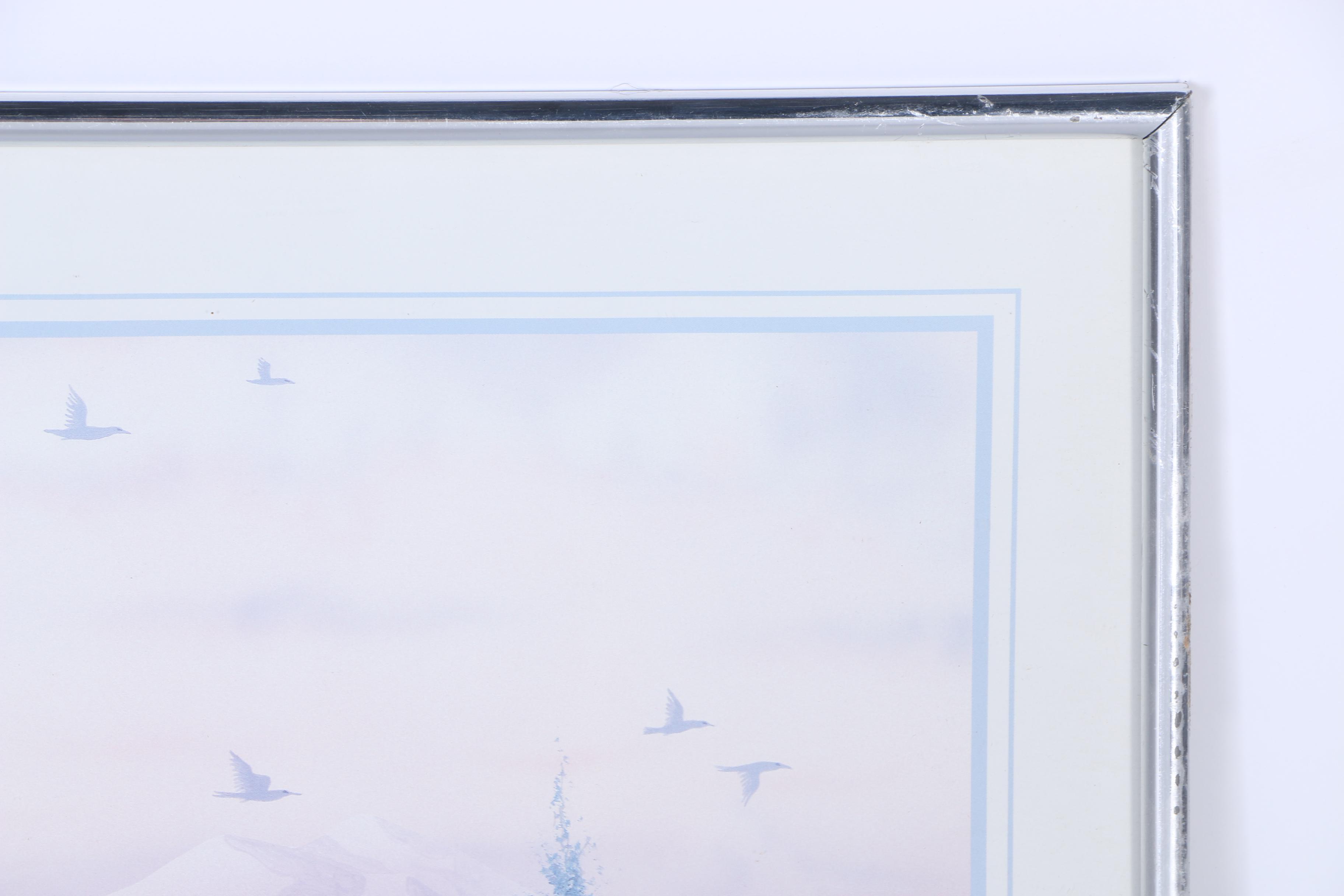 Ashato L. Offset Lithograph of Winter Landscape