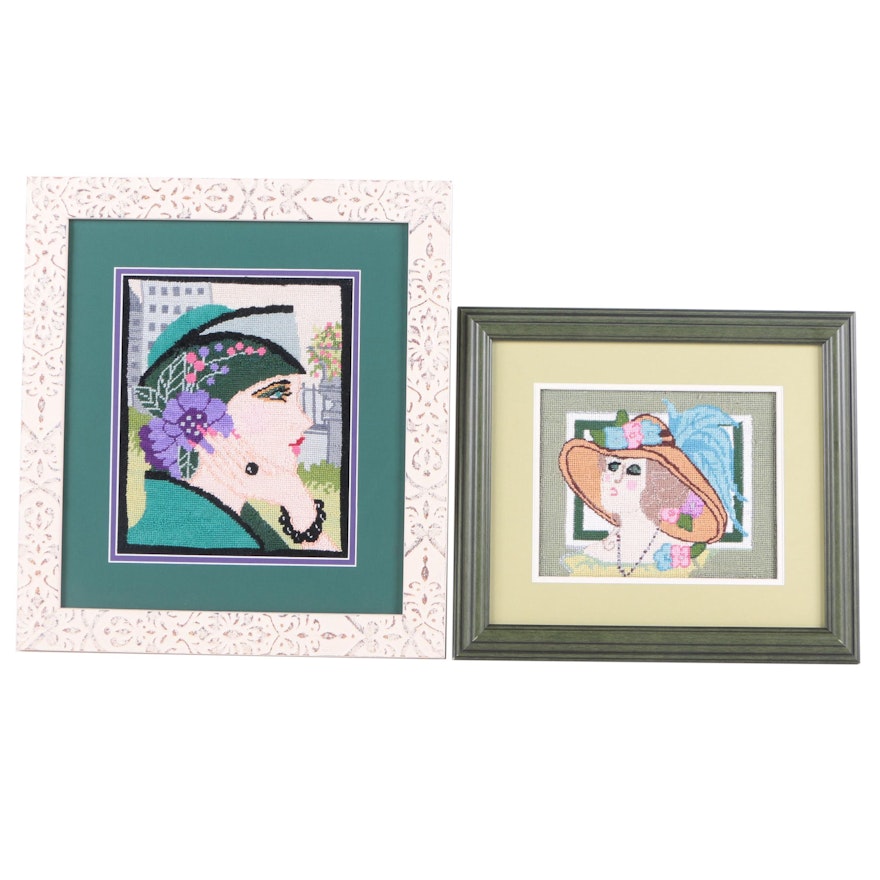 Needlepoint Portraits of Women