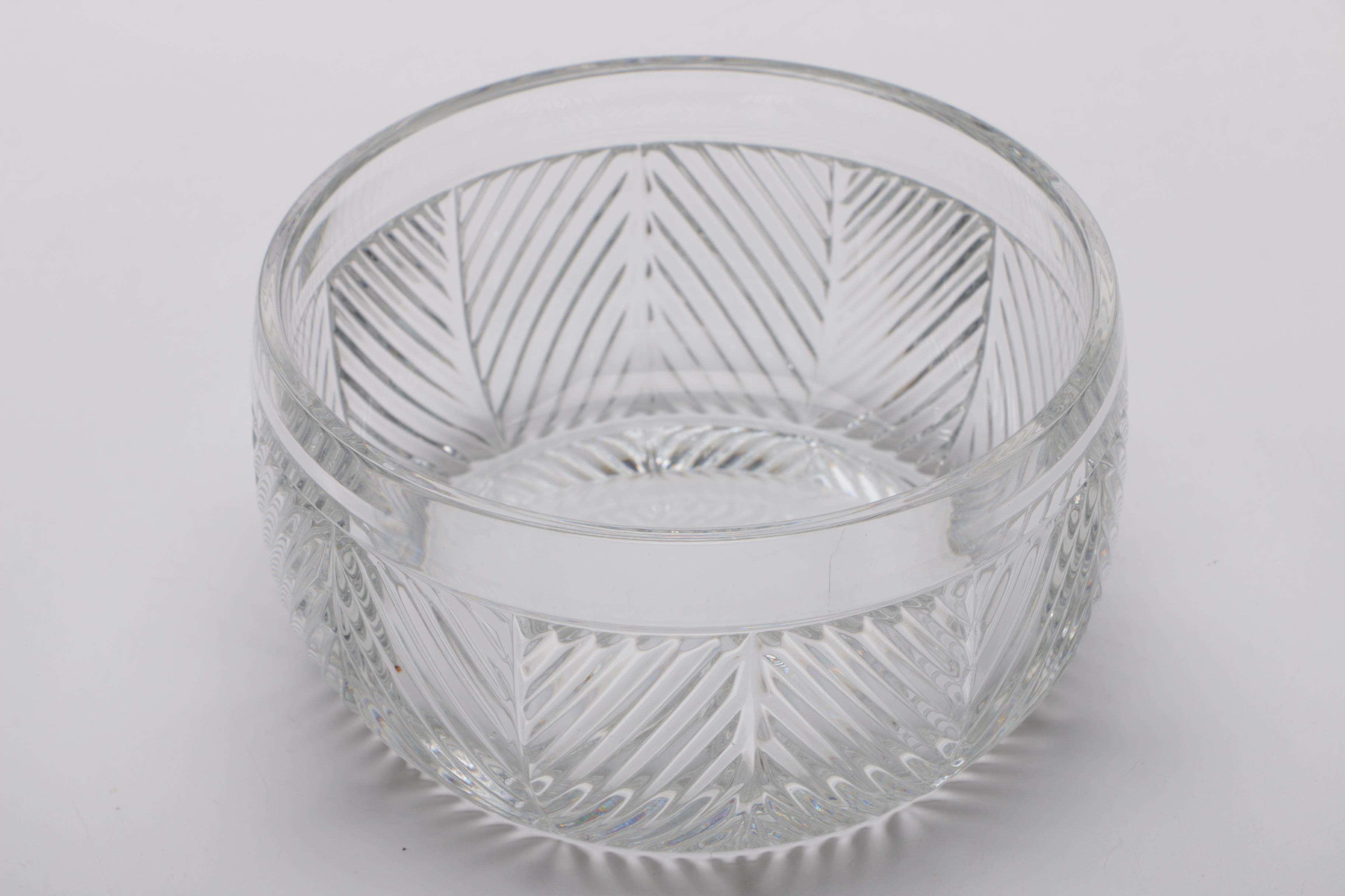 Ralph Lauren "Herringbone" Crystal Bowl and Marquis by Waterford Crystal Bowls
