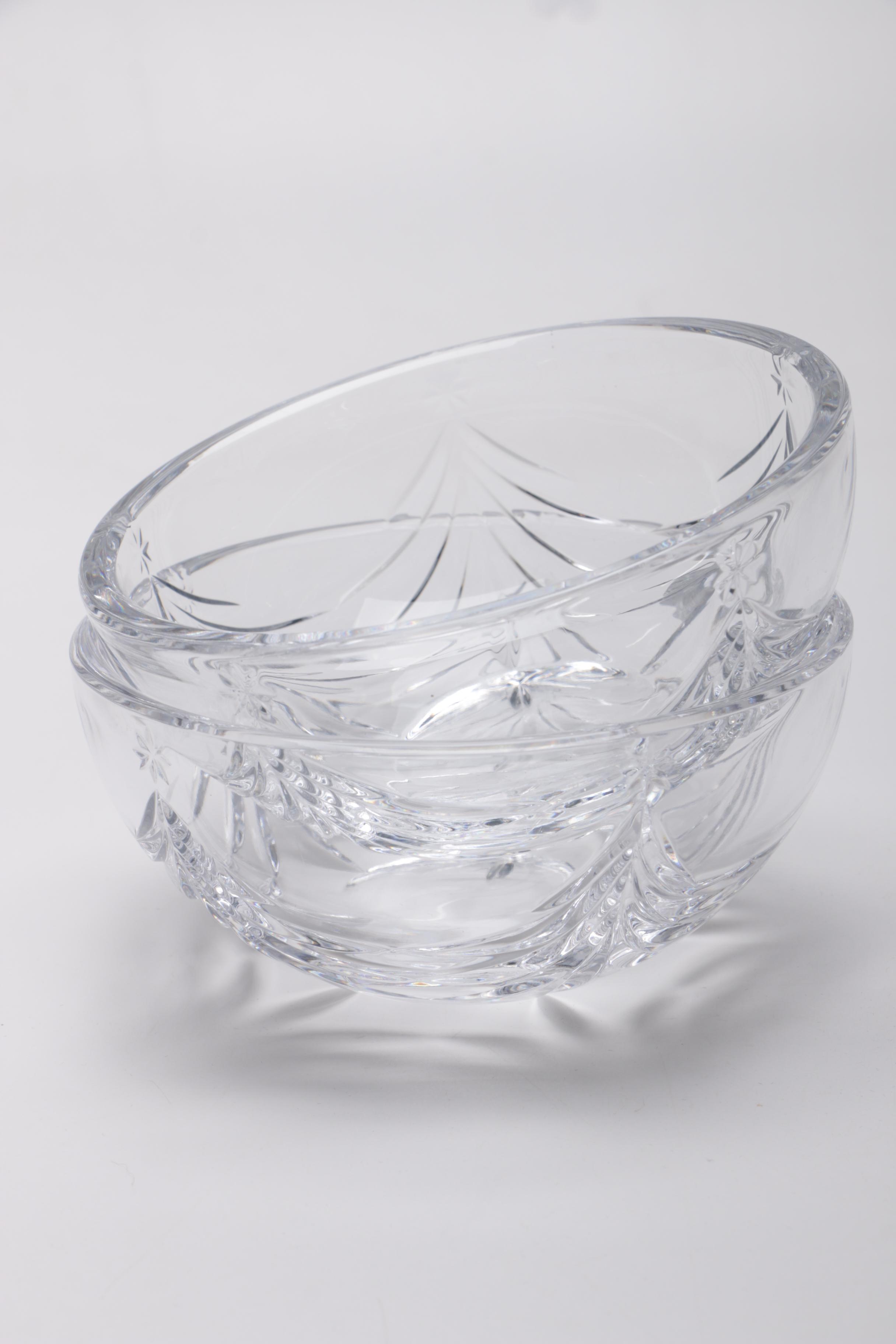 Ralph Lauren "Herringbone" Crystal Bowl and Marquis by Waterford Crystal Bowls