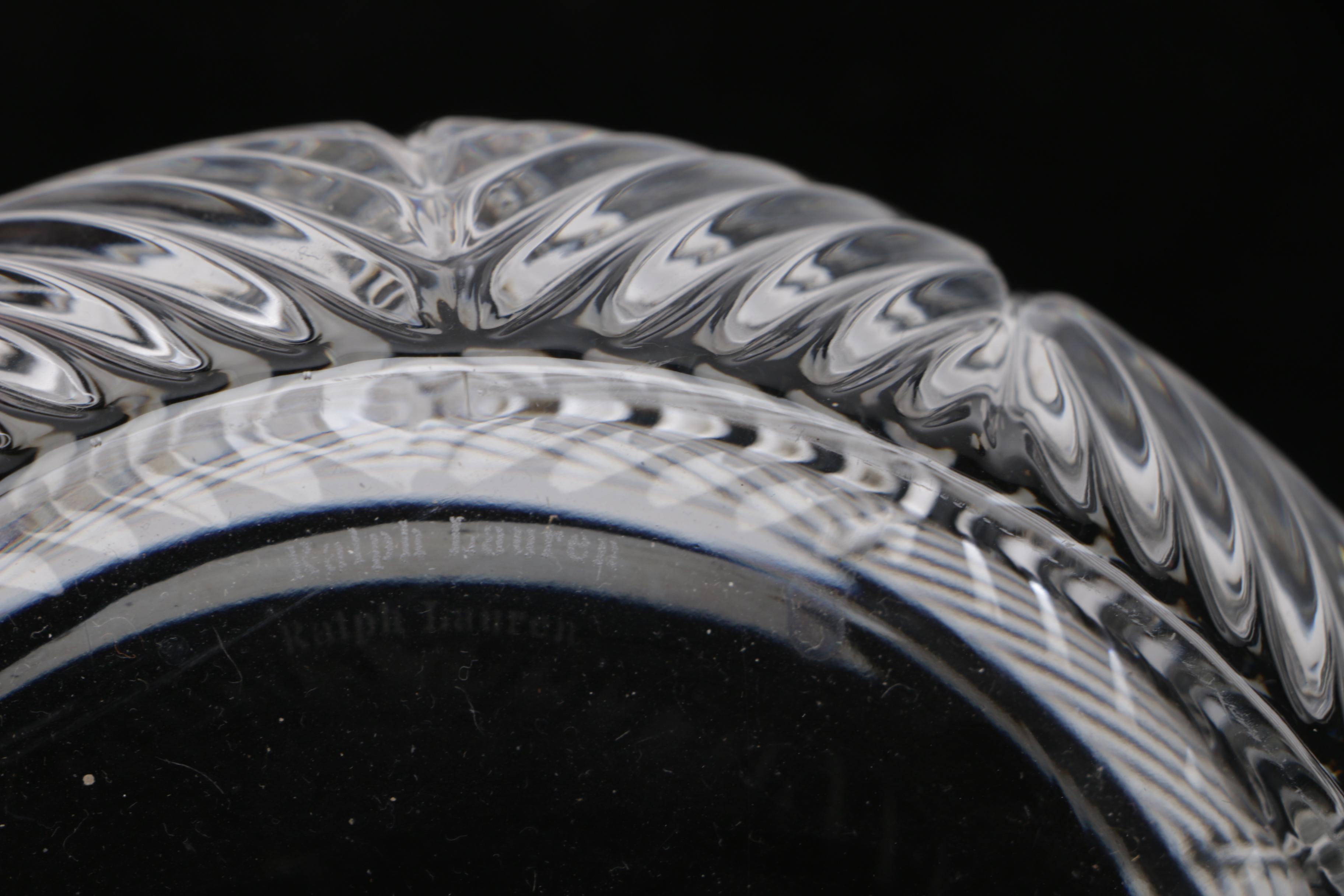 Ralph Lauren "Herringbone" Crystal Bowl and Marquis by Waterford Crystal Bowls