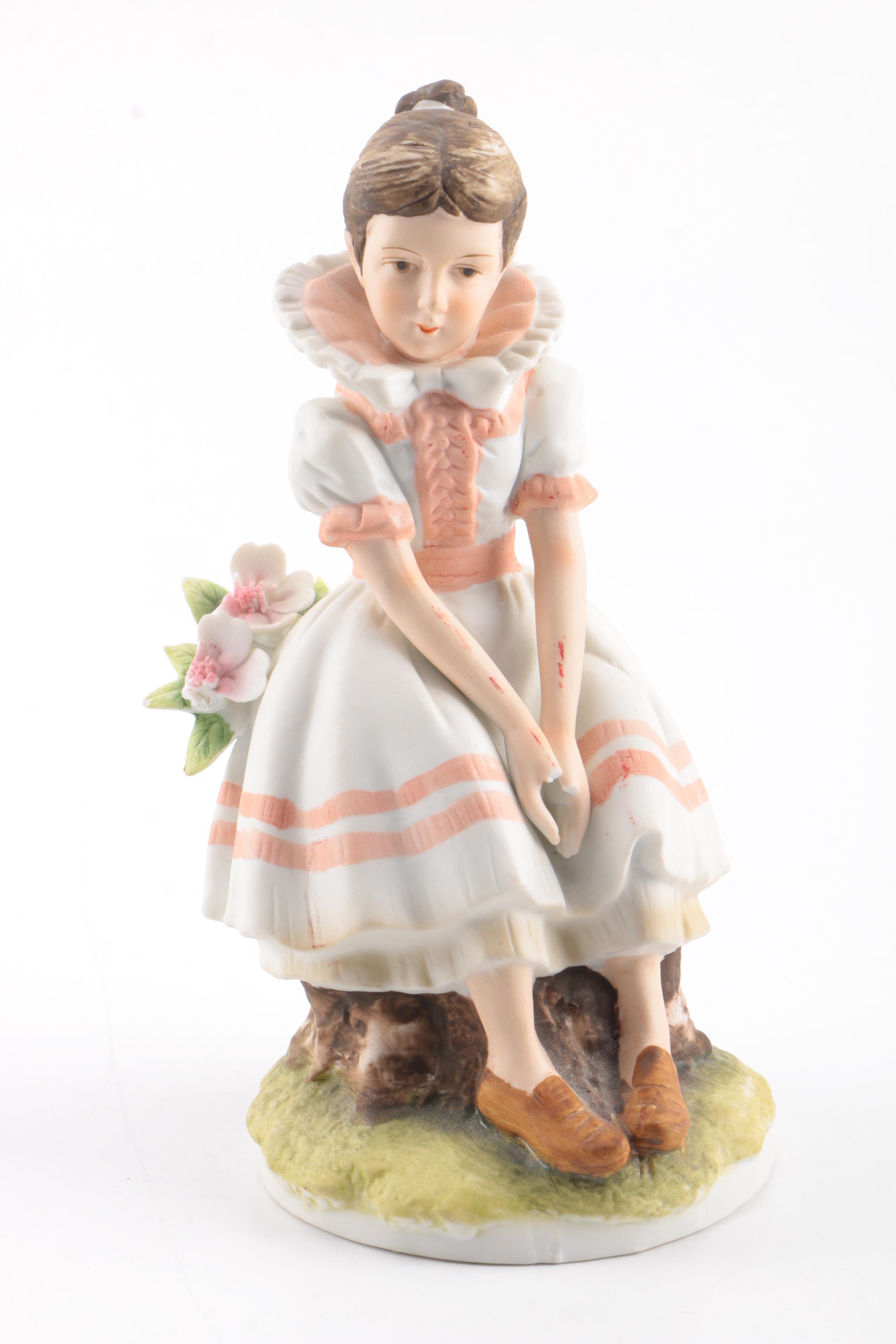Collection of Girl Figurines Including Lefton