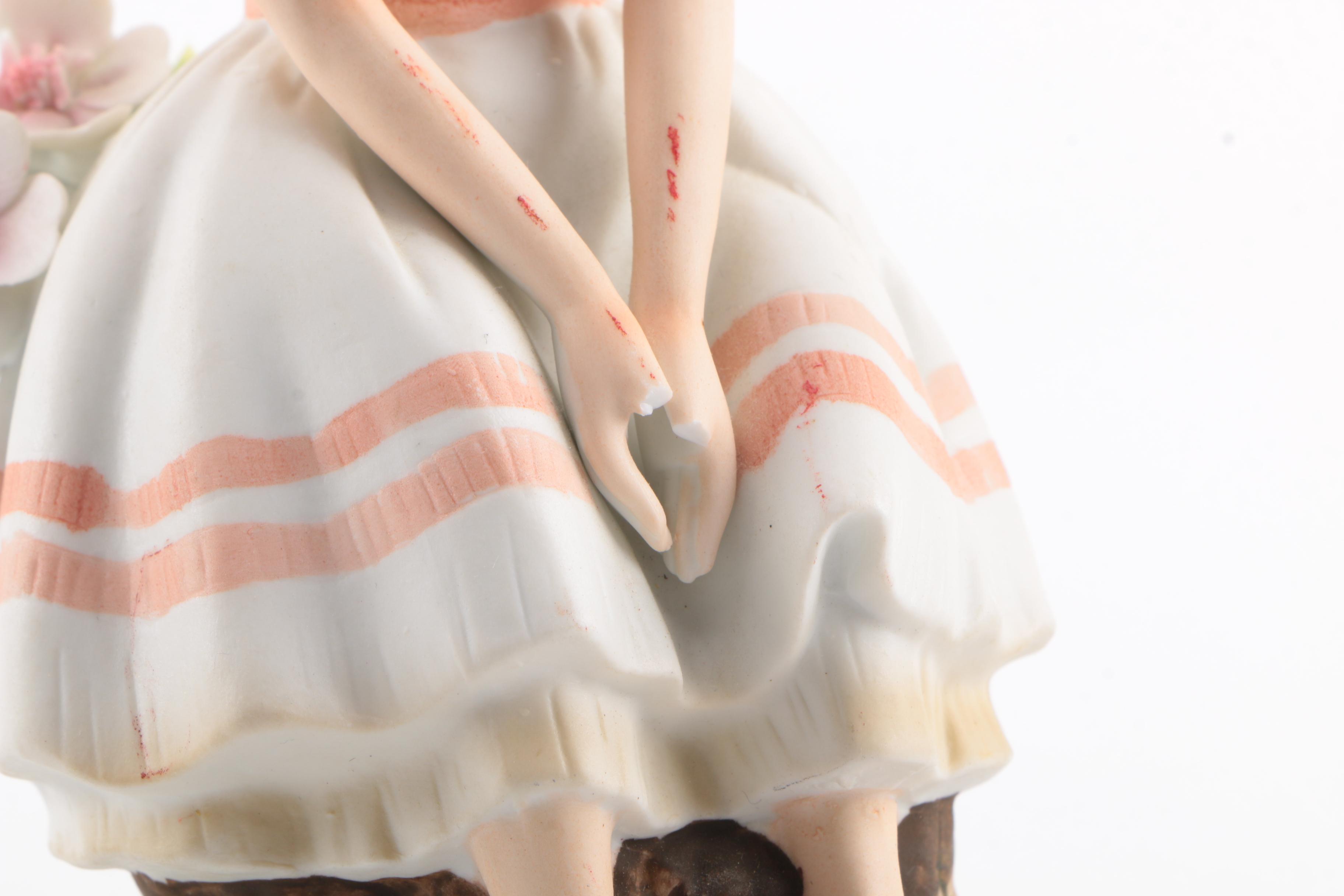 Collection of Girl Figurines Including Lefton